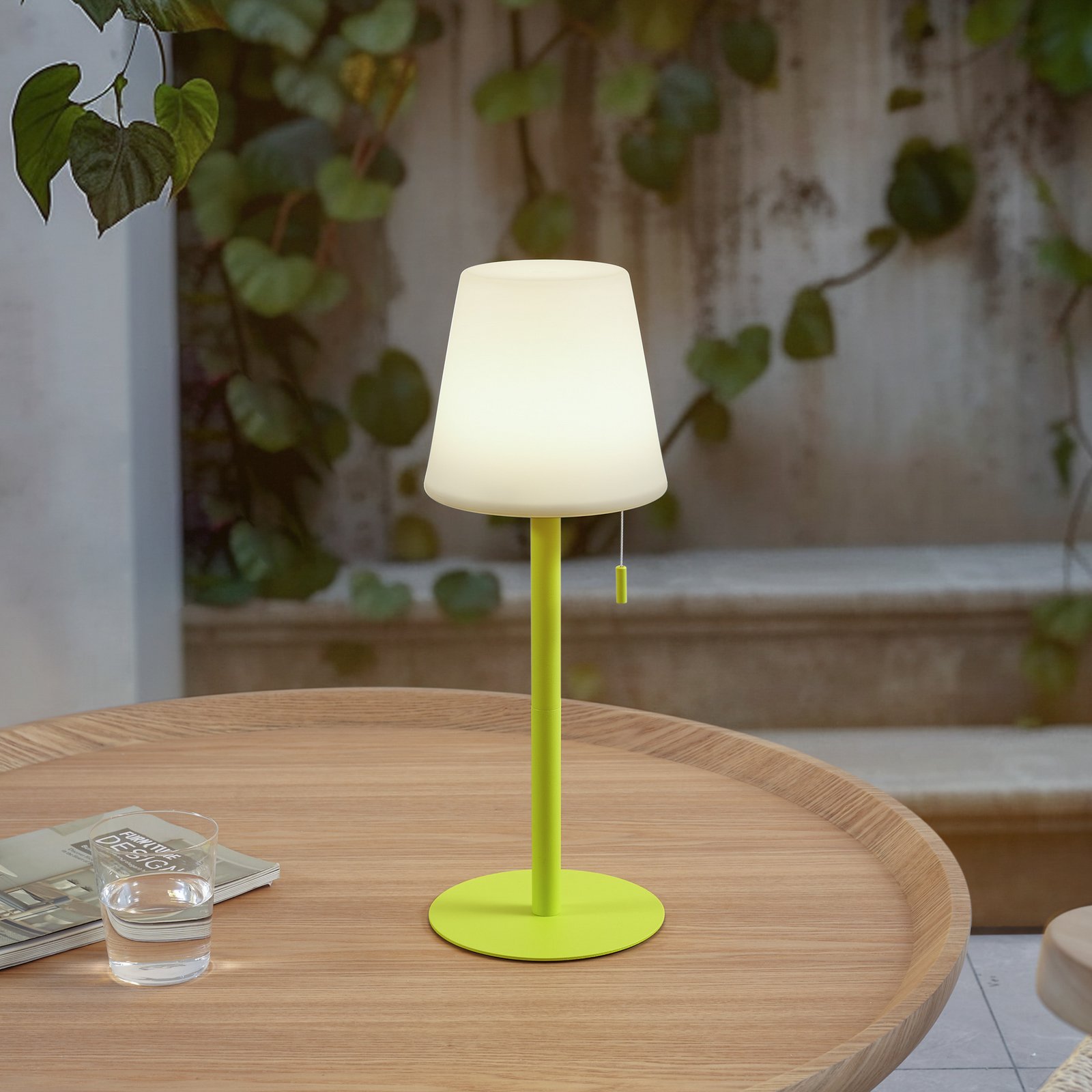 Azalea LED Portable Tischleuchte IP44 Weiß/Gelb - Lindby