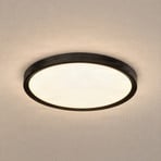Lindby LED stropna svetilka Pravin, Ø 30 cm, 3.000 K, črna