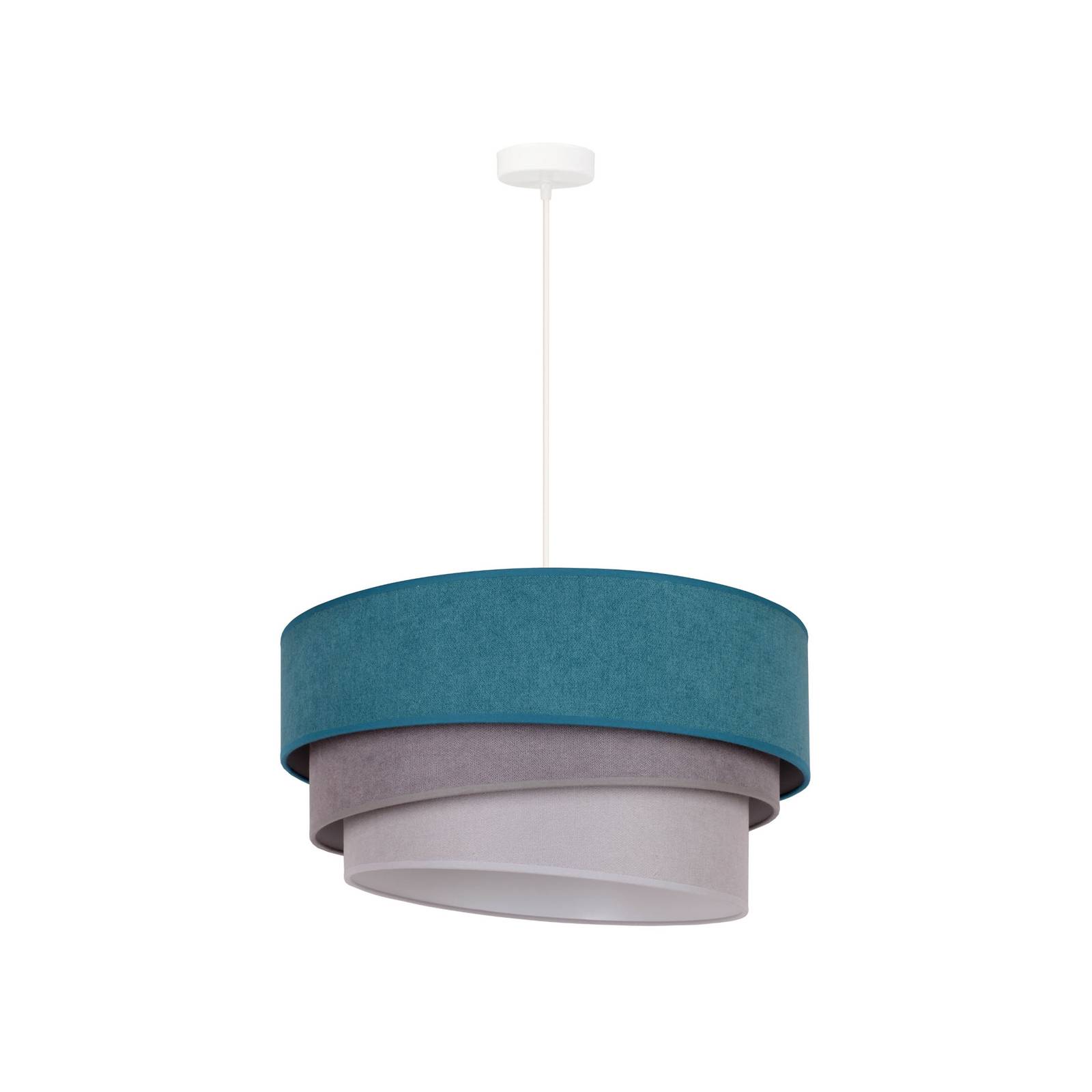 Suspension Pastell Trio turquoise/gris/gris clair