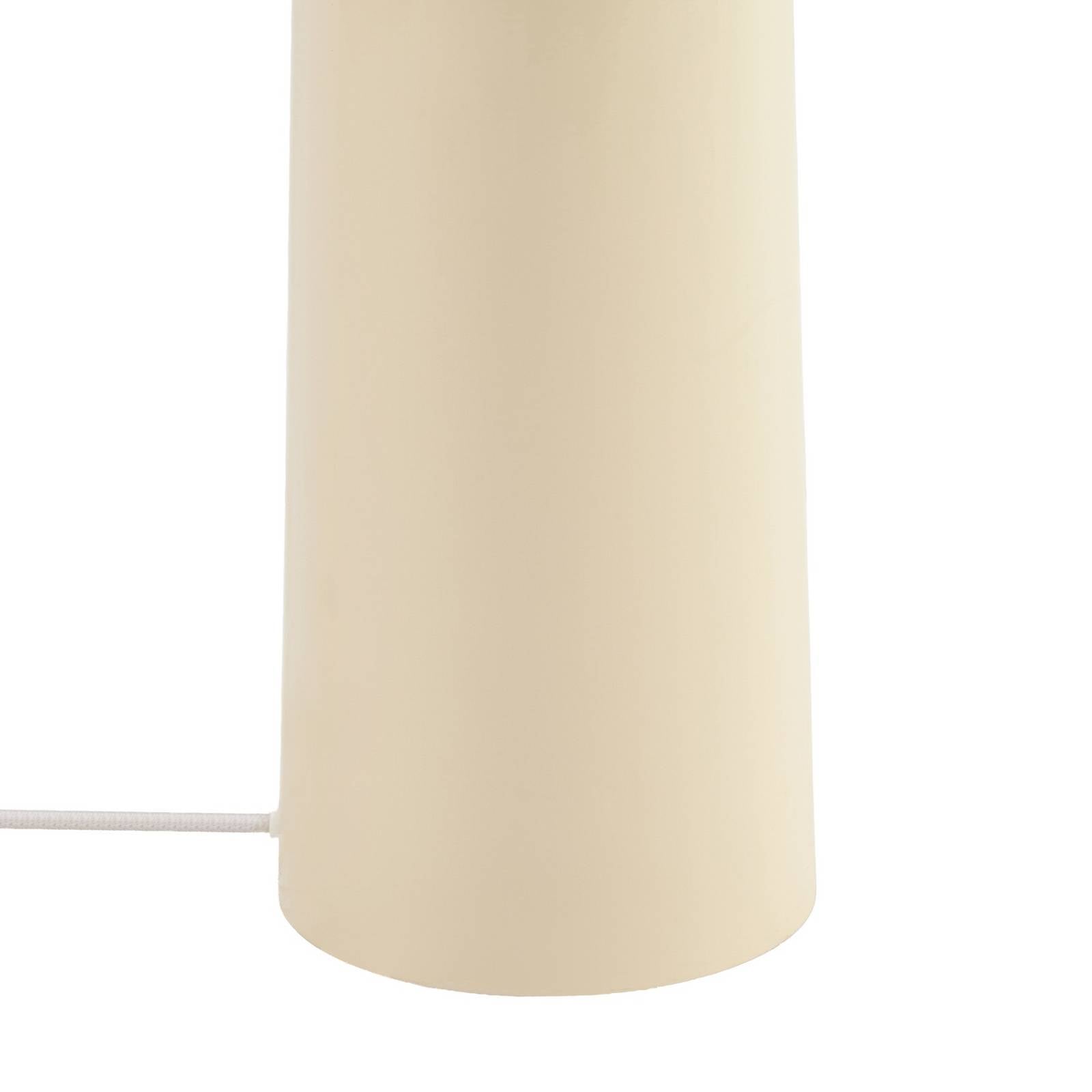Lampa stojąca Lindby Lotte, 150 cm, beżowa, metal, tkanina, E27