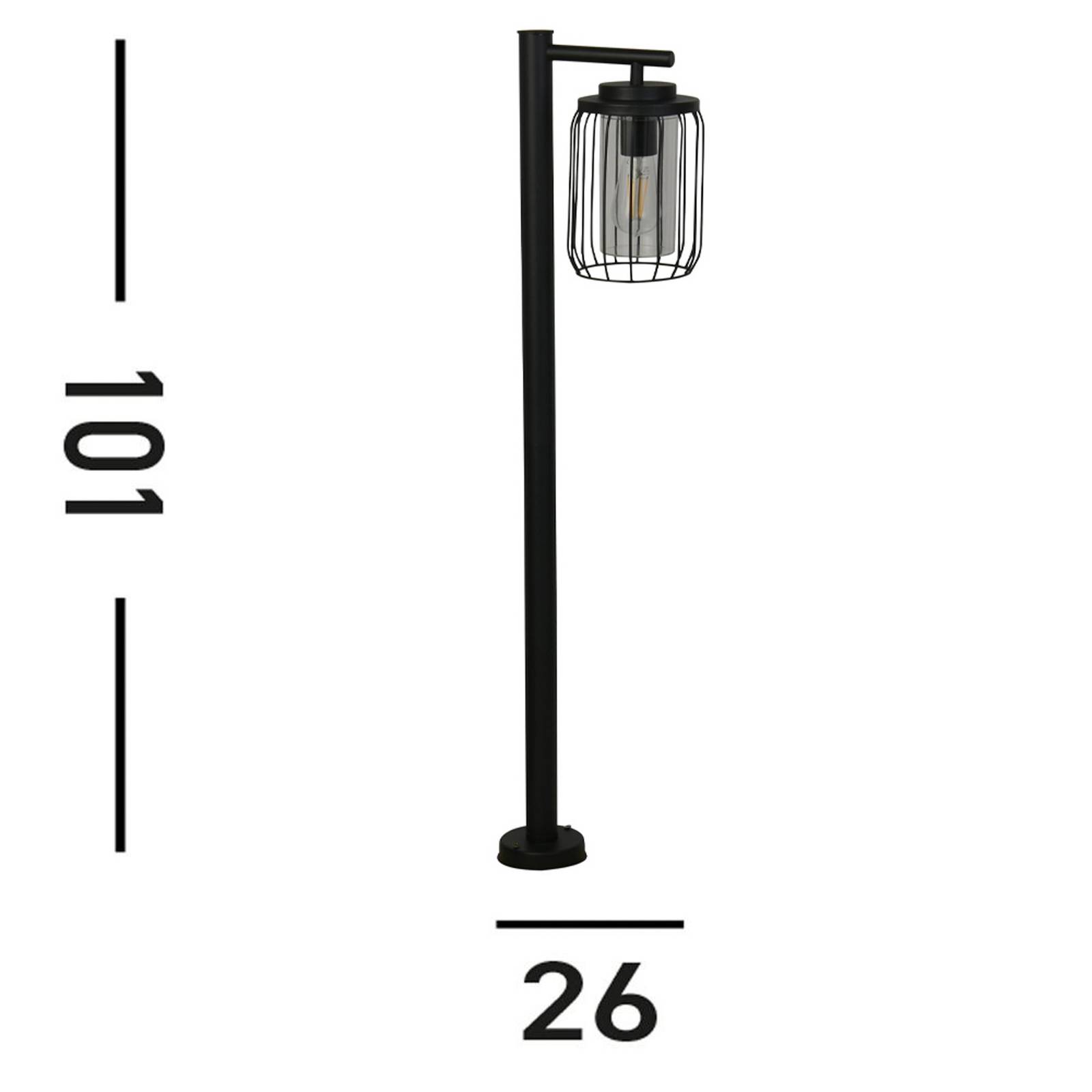 Wegeleuchte Reed, IP44, schwarz, Höhe 100 cm, Metall günstig online kaufen