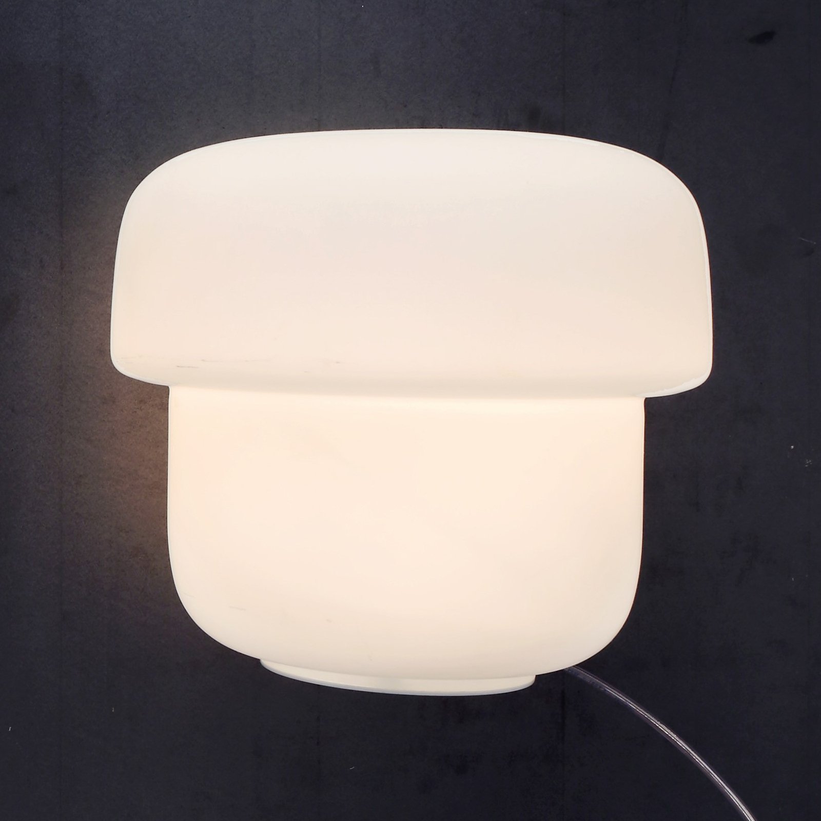Prandina Mico T1 tafellamp, opaalglas, Ø 24 cm