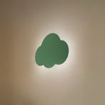 Væglampe Cloud, grøn, metal, 38 cm bred, 2 lyskilder, G9