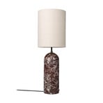 Gubi Gravity XL High UK Floor Lamp, Red Marble, Cream Canvas