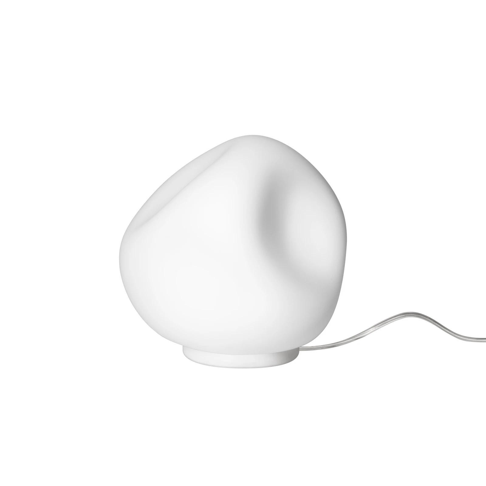 Foscarini настолна лампа Hoba Midi, Ø 19 cm, с регулиране на яркостта, стъкло
