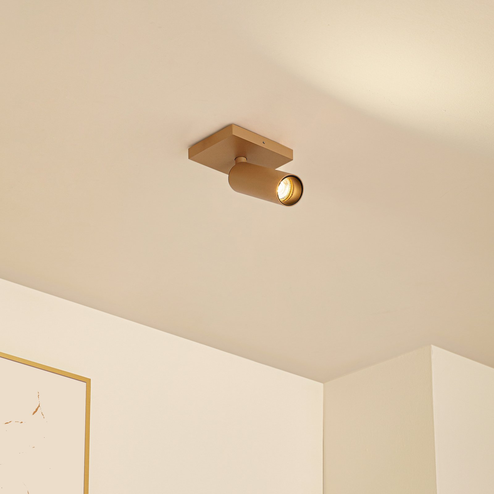 Arcchio Brinja Slim ceiling spotlight, brown, 1-bulb, GU10 MR11
