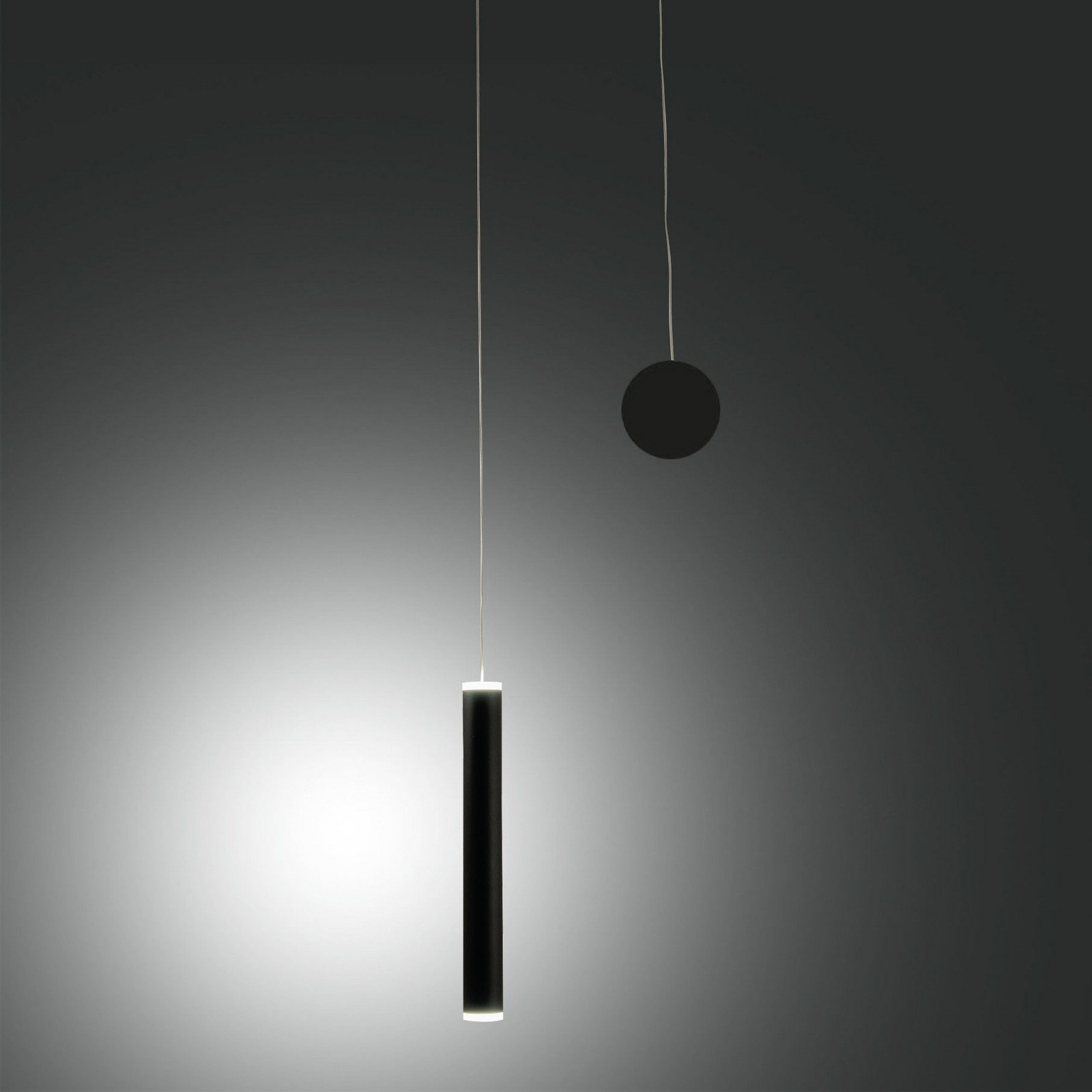 Fabas Luce Lampă suspendată LED Prado negru metal dimabilă - Camera de zi / sufragerie - Modern