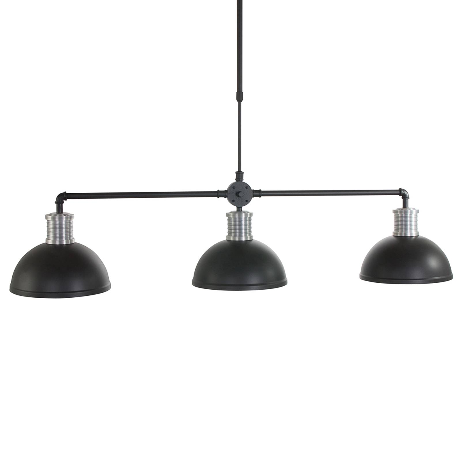 Hanglamp Brooklyn, 3-lamps in zwart