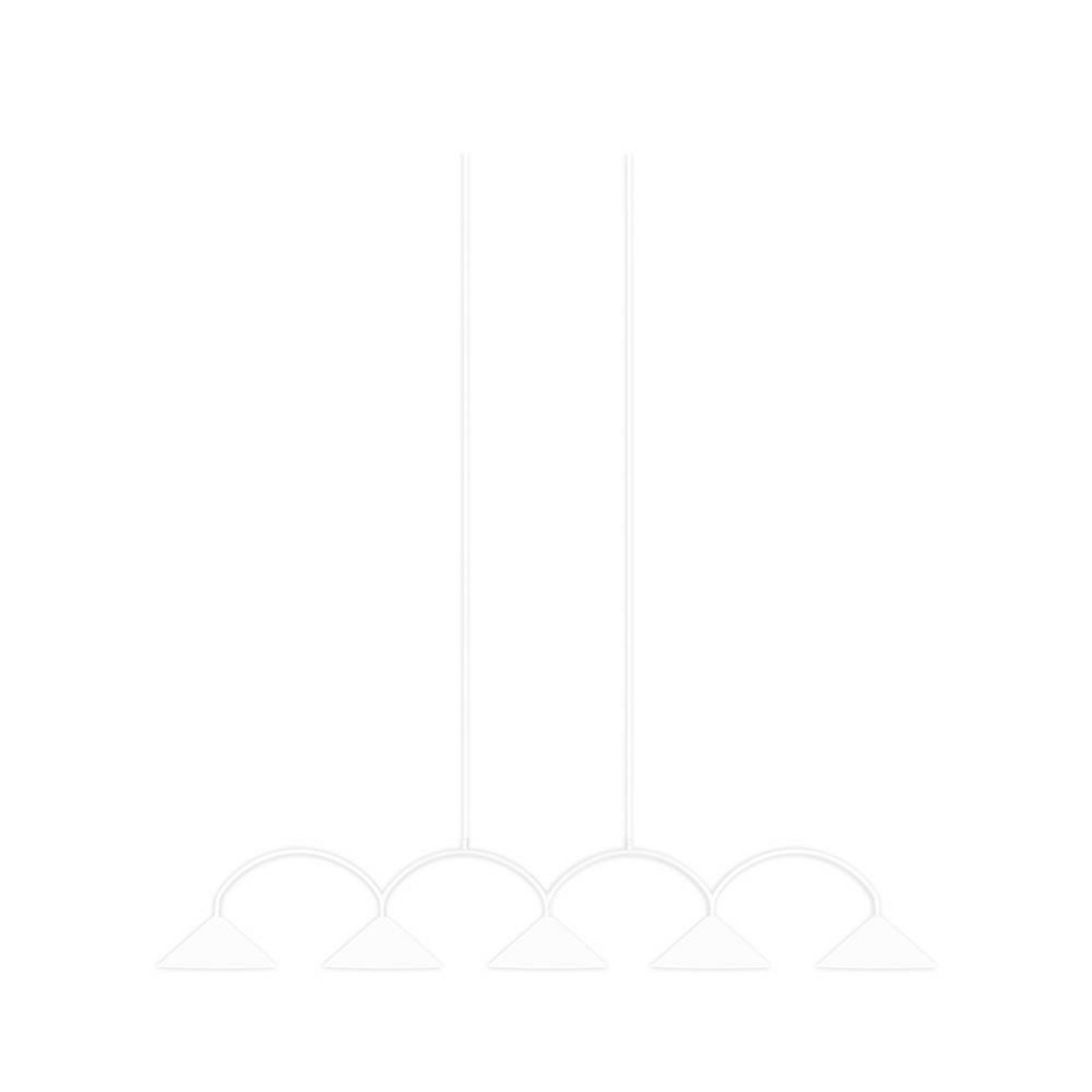 Globen Lighting Hängelampe CURVE 5, weiß, 5-flg., 165 cm