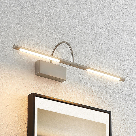 Lucande Fehmke LED-tavelbelysning satinerad nickel