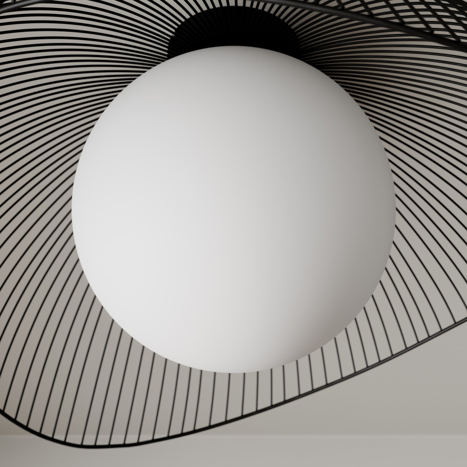Fabronia Taklampe Opal/Black - Lindby