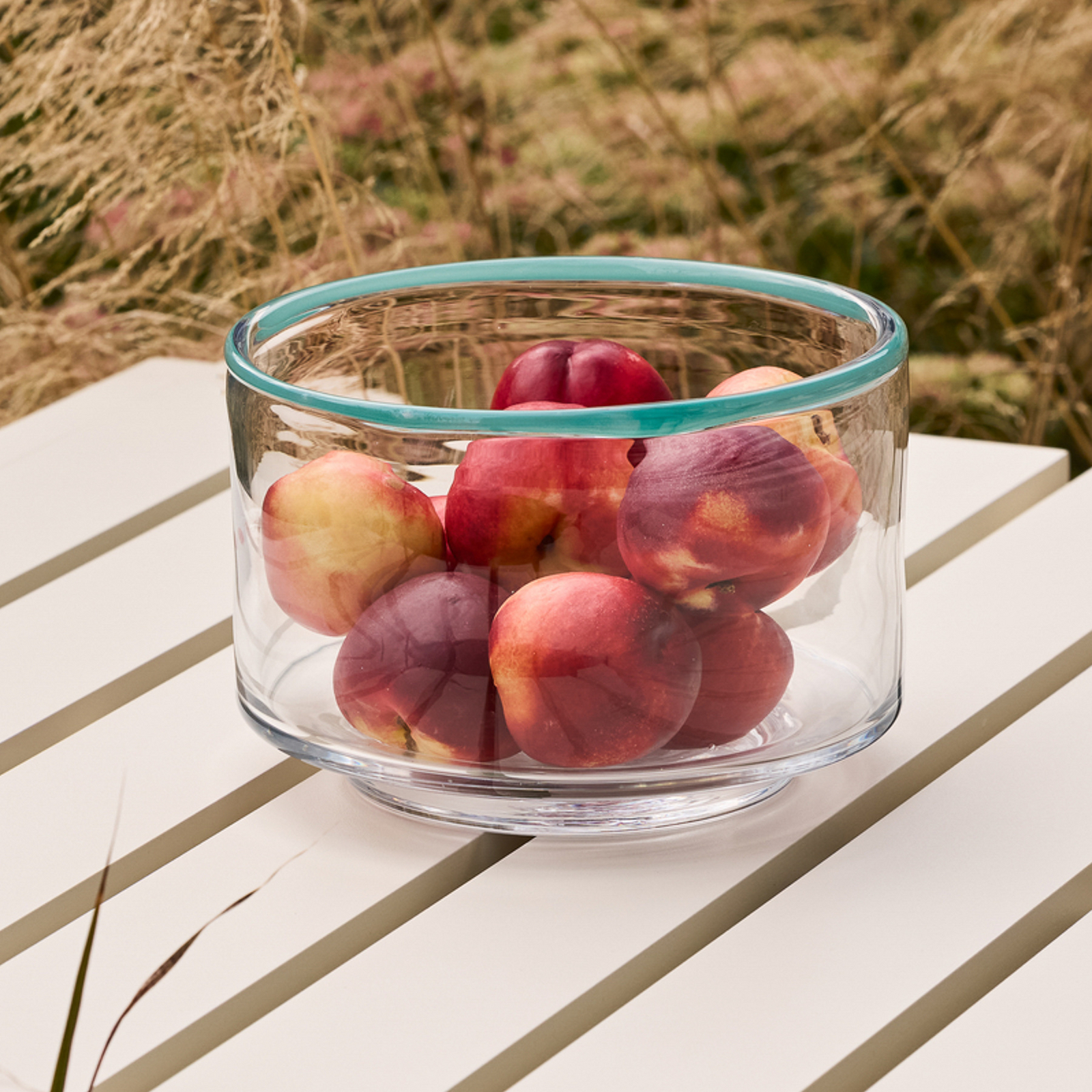 Cuenco Clea transparente/verde, Ø 15 cm, cristal - Hübsch