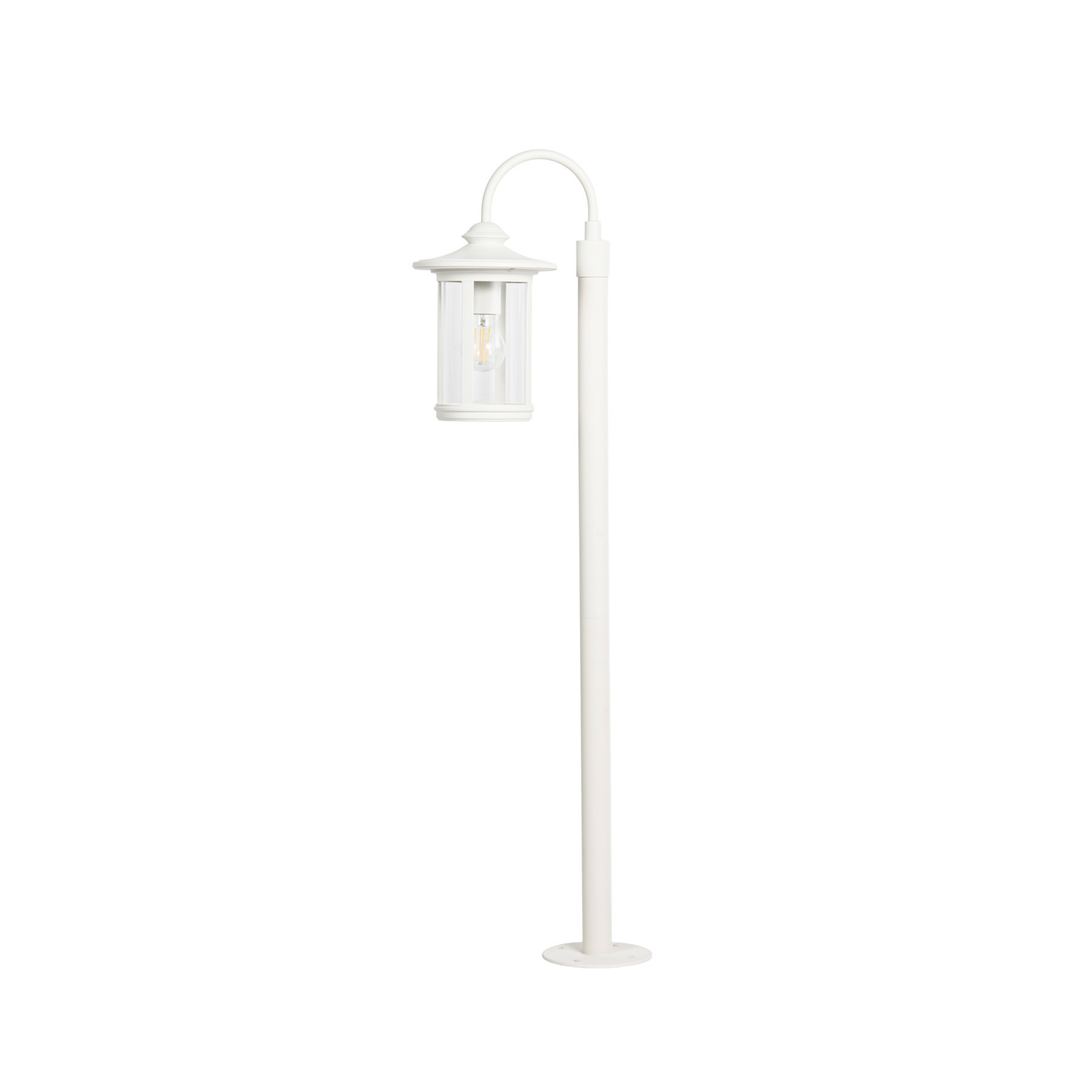 Zayn Path Light, Glass, Height 109 cm, White, IP65 - Lindby
