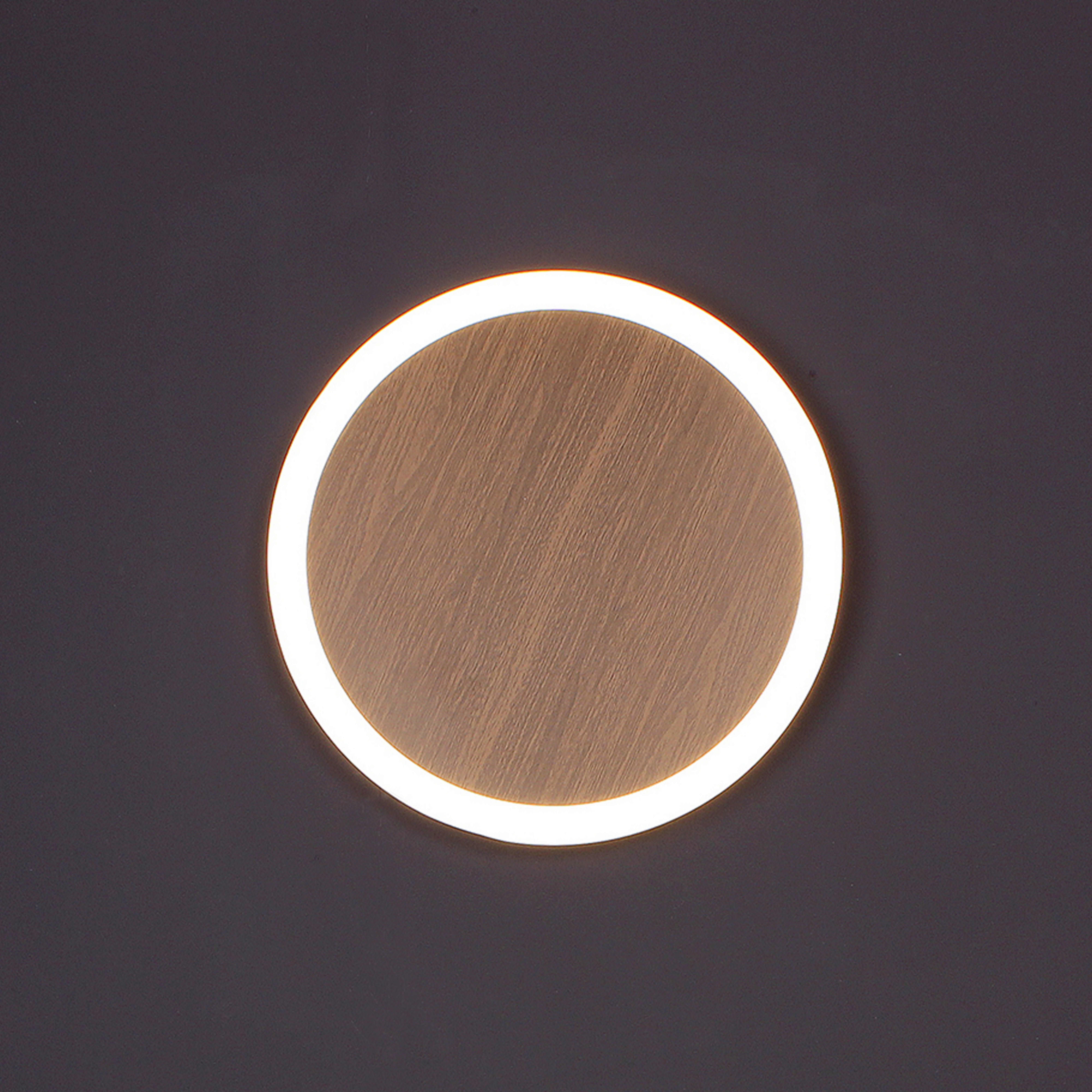 Morton Dime LED kinkiet z efektem drewna 40 cm