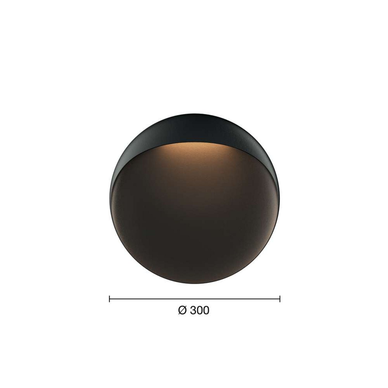 Flindt Aplique de Pared Ø300 3000K Black - Louis Poulsen