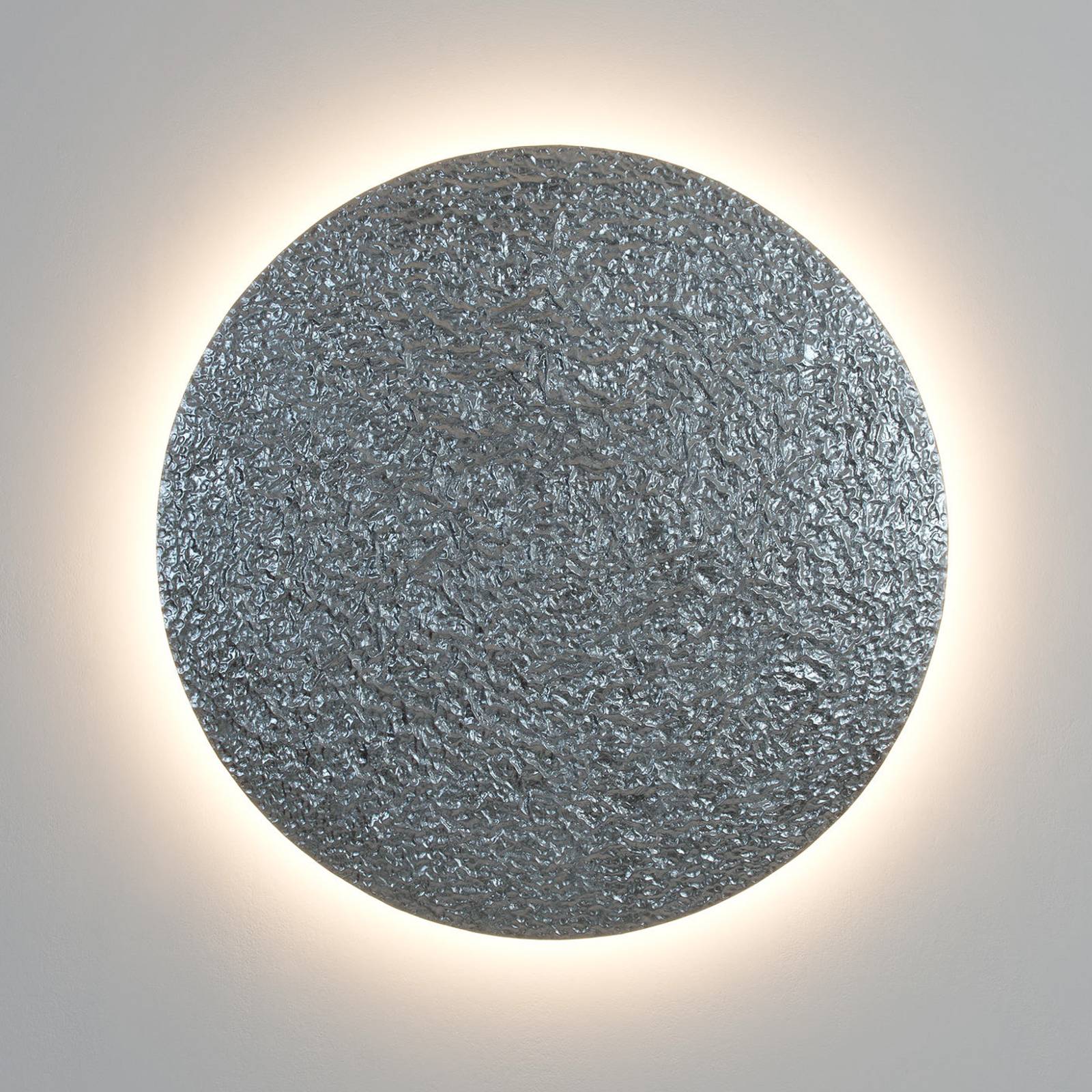 Holländer LED-vägglampa Meteor silverfärgad Ø 100 cm järn