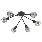 Lioma 6 Plafondlamp Black - Lindby