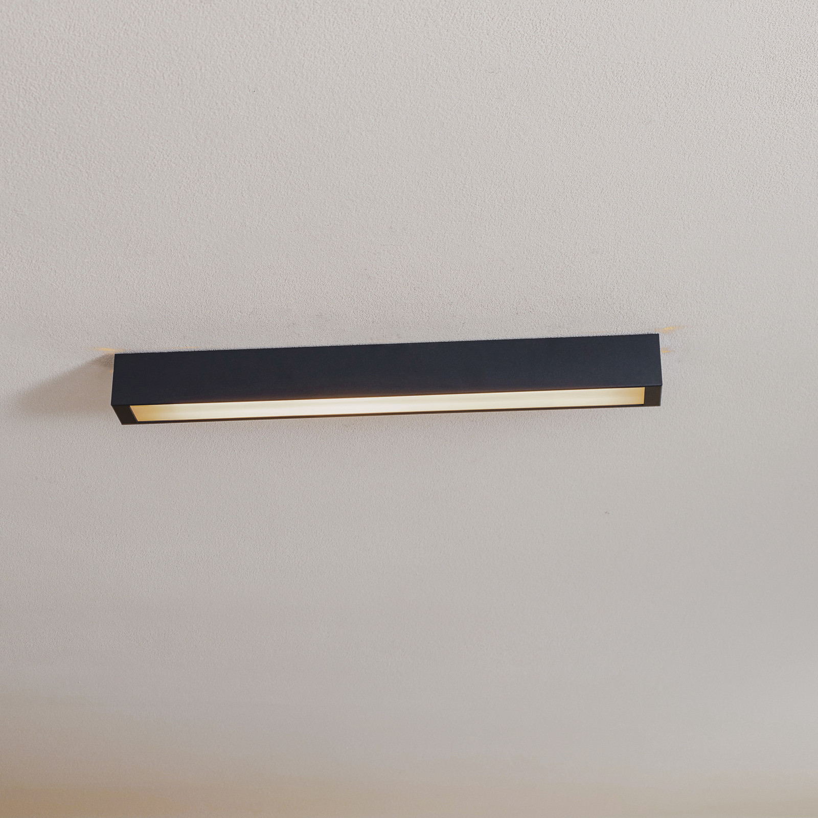 Euluna Plafonieră Straight grafit 62 cm - Camera de zi / sufragerie - Modern - Metal