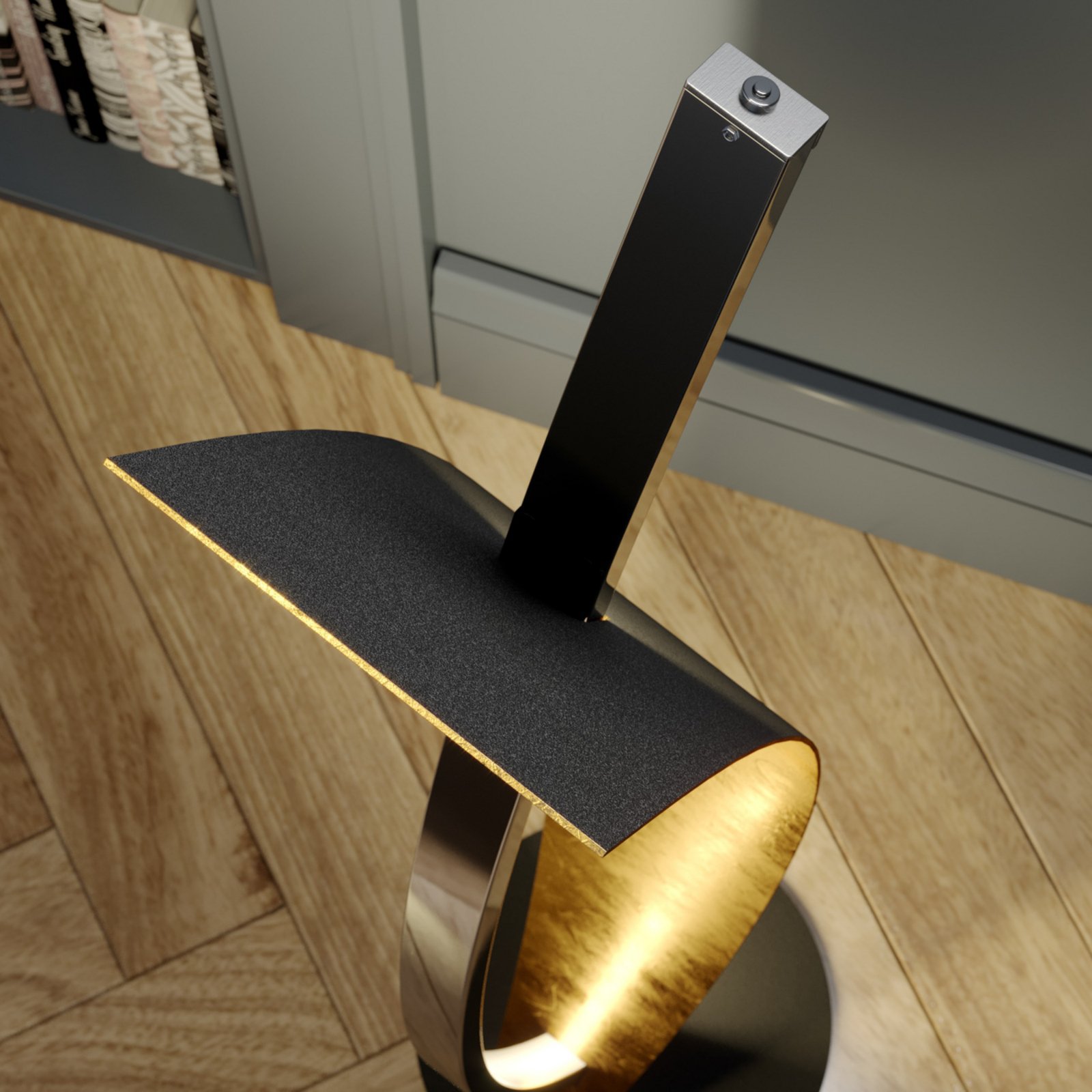 Marija Stehleuchte Black/Gold - Lucande