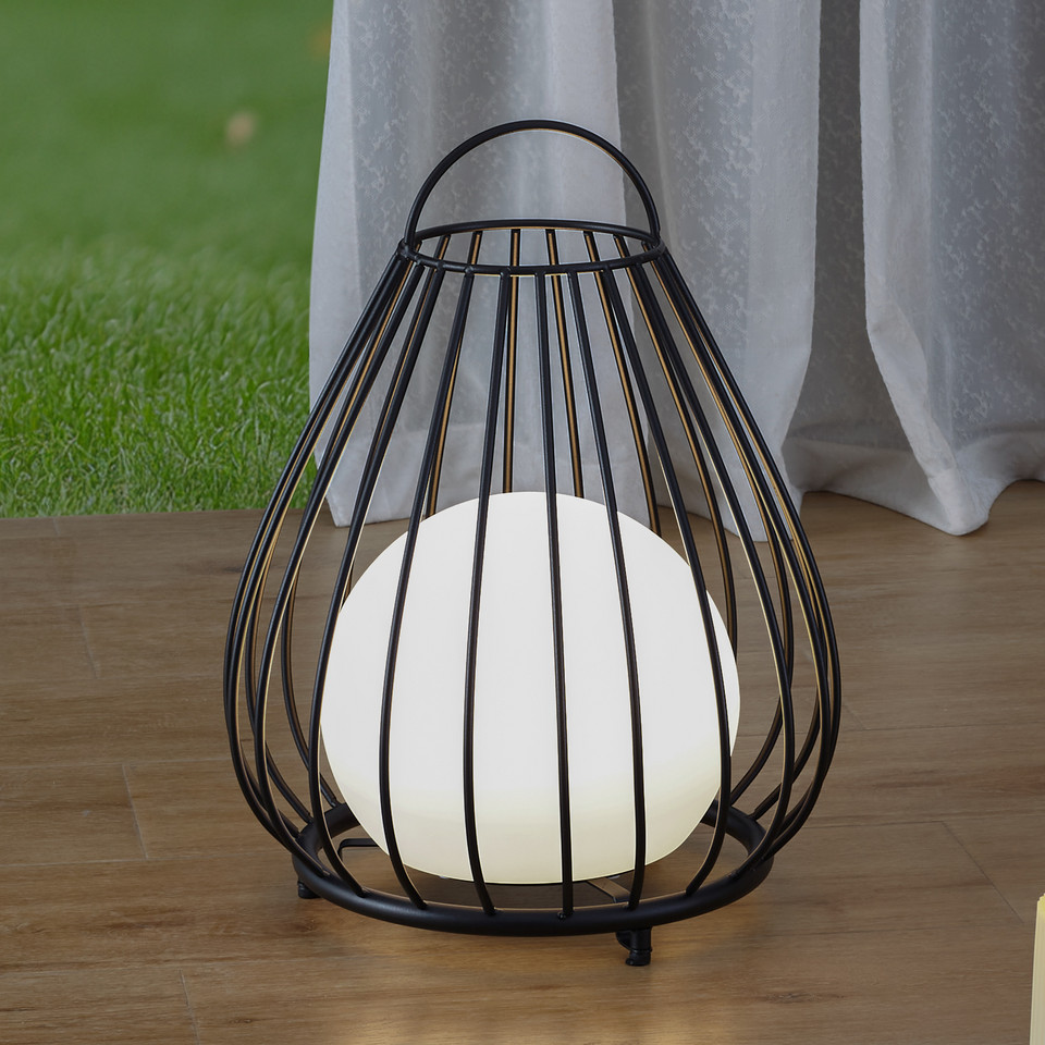 Lindby Kelda Portable Solcell Bordslampa, svart från Lindby
