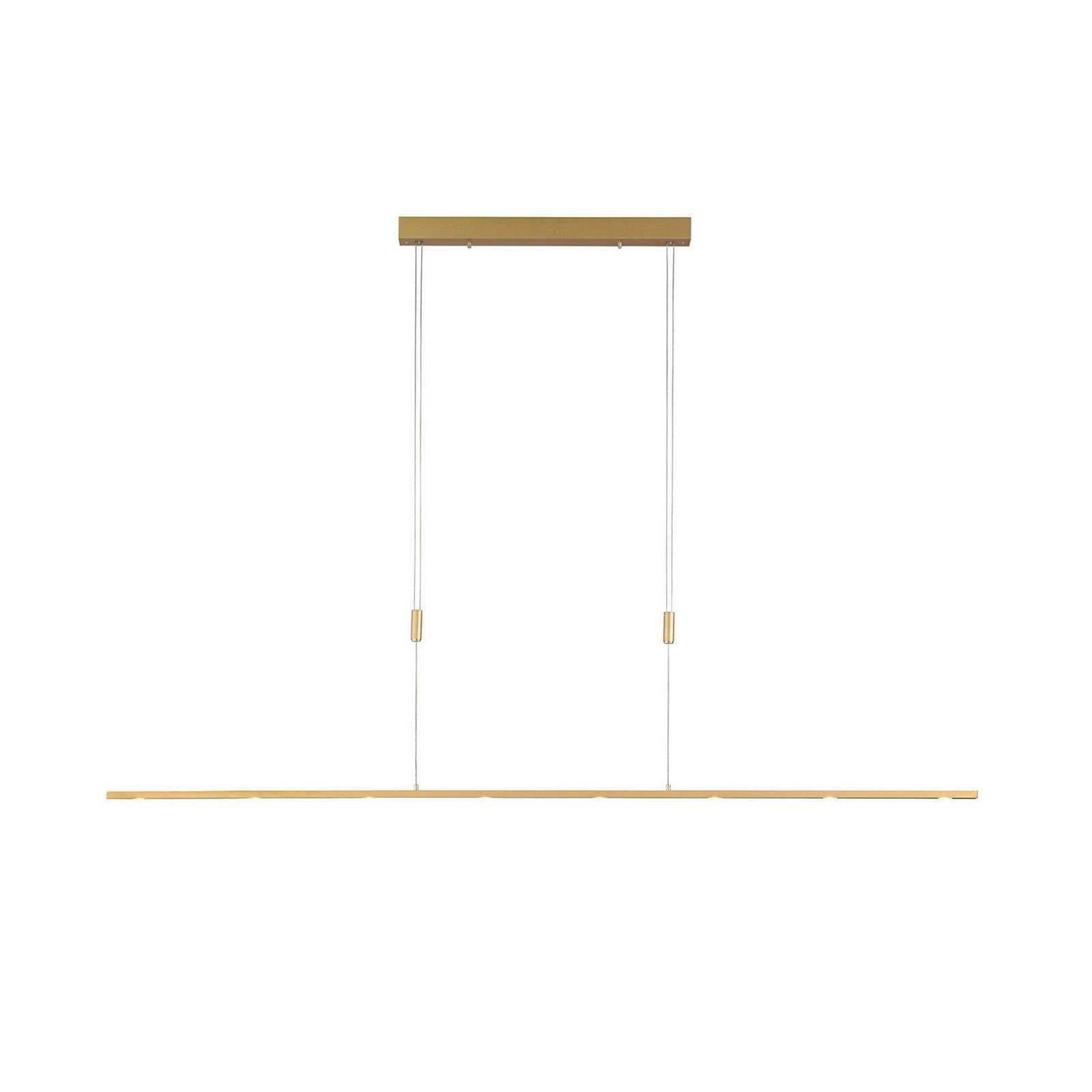 Quitani LED-Pendellampe Tolu Länge 179 cm messing