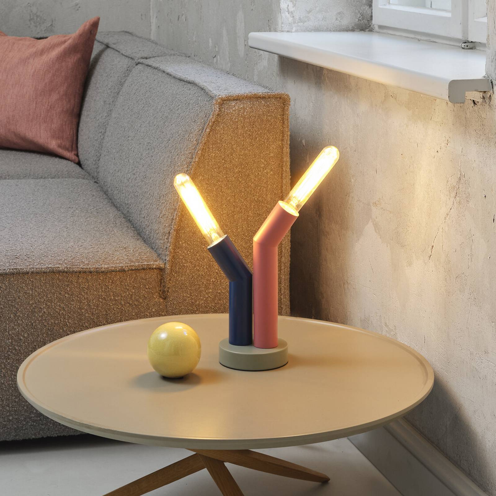 OSRAM Tischleuchte Decor Straw, 2-fl., bunt, Stahl, E27 günstig online kaufen