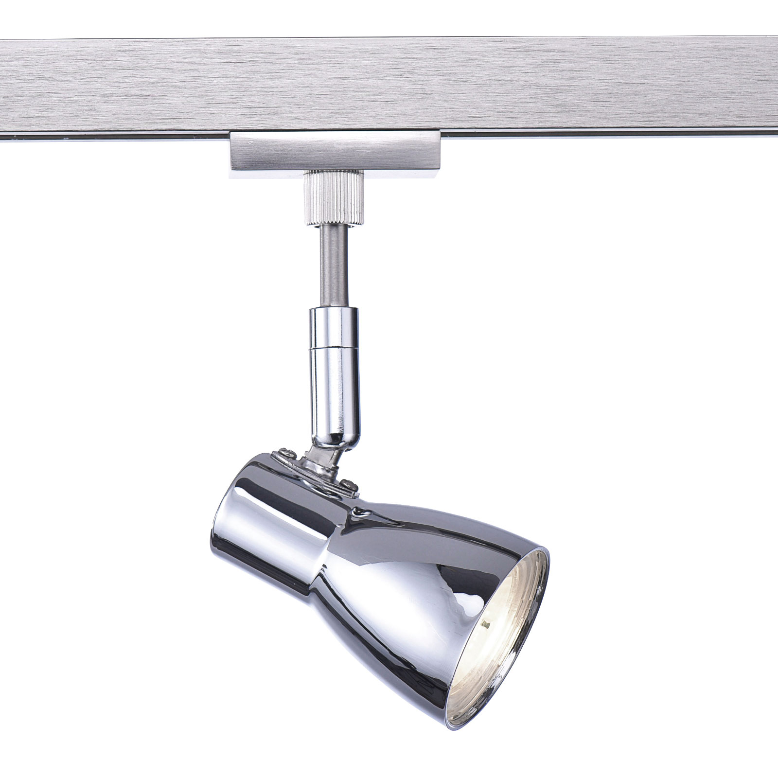 Fischer & Honsel 70003 LED spotlight, HV-Track 4 chrome 3.9W 300lm, for Living / Dining Room, metal, 3.9 W, energy efficiency: A+, L: 8 cm, H: 14 cm