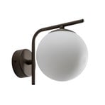 Wall light Aurora, brown, glass, 17 cm high, sphere, E14
