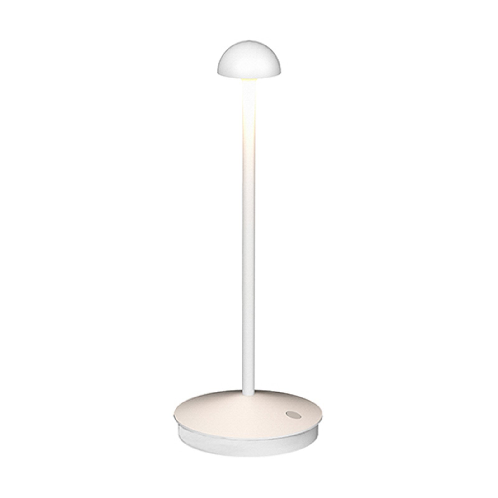 Lampă masă LED acumulator E313 de exterior alb mat