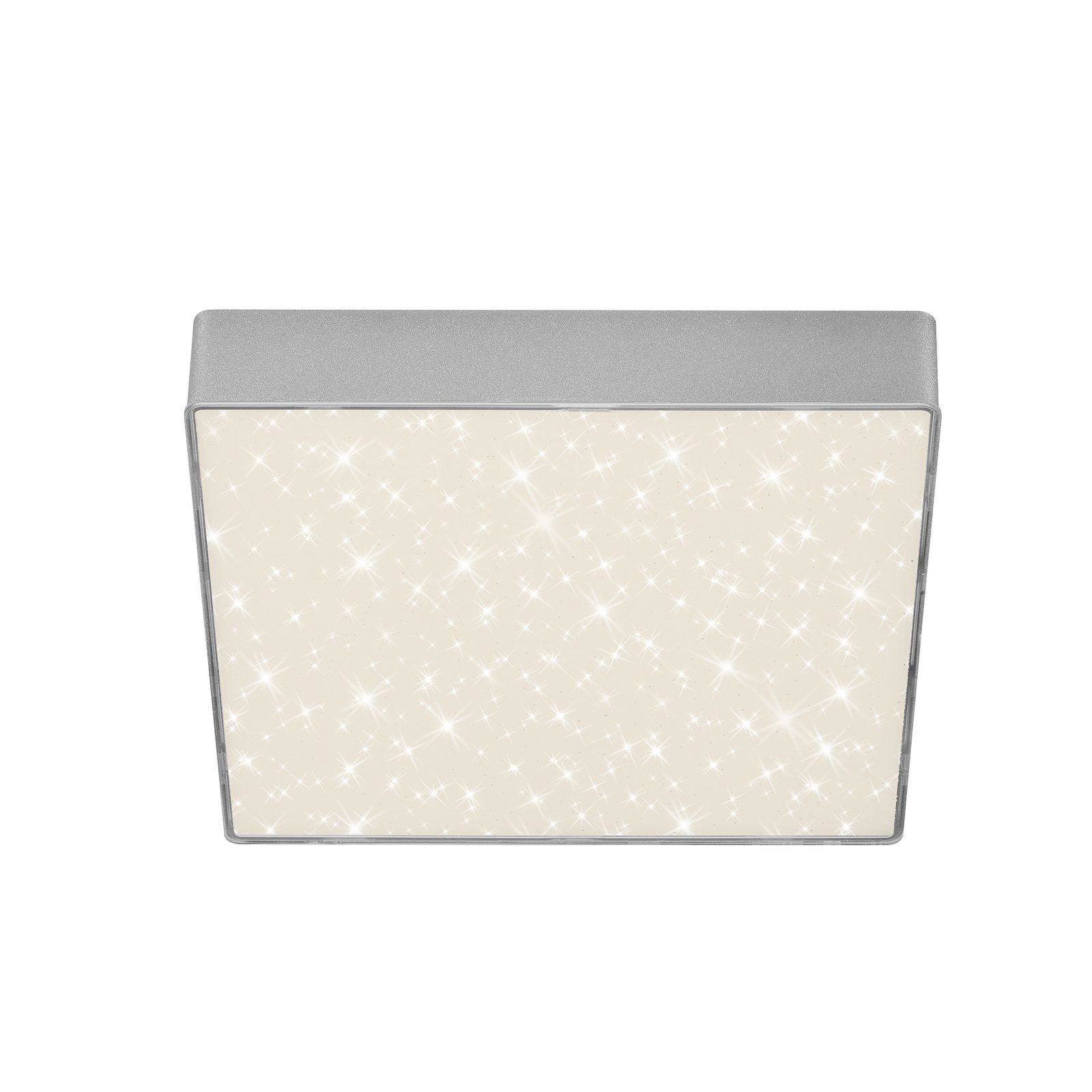 Flame Star LED ceiling lamp, square, star decor