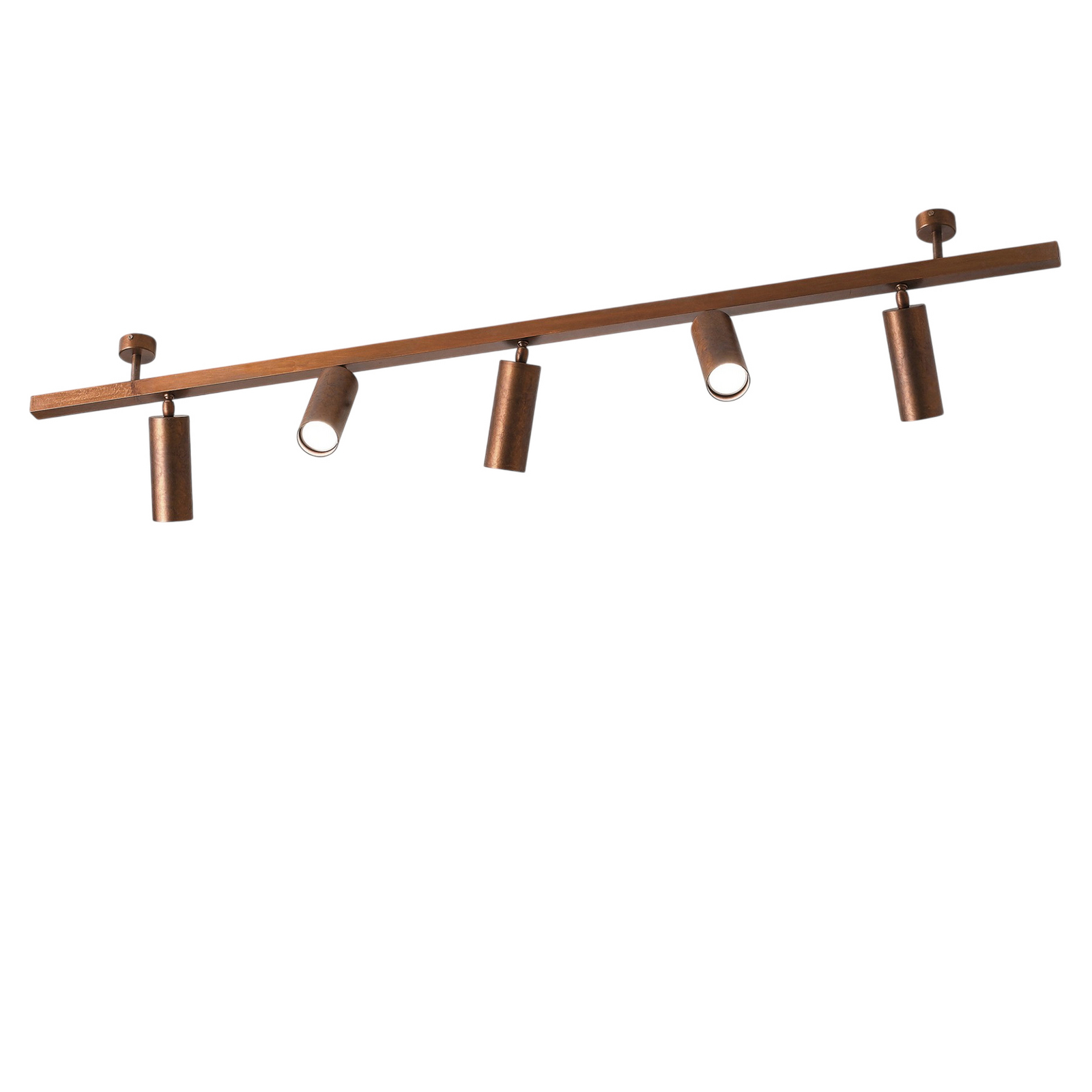 Loftlampe 7534, bruneret træ, 5 lyskilder, GU10