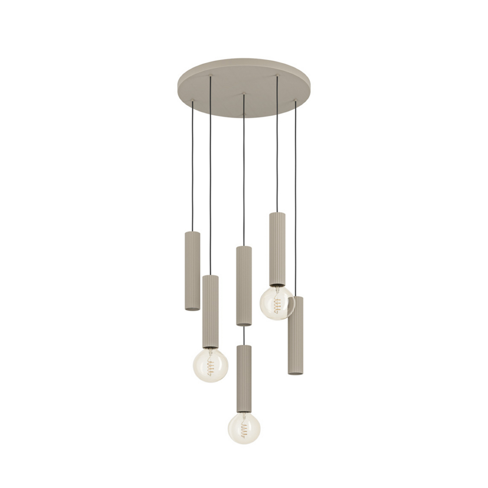 EGLO hanglamp FARIOLO, beige, Ø 48 cm, 6-lamps, metaal