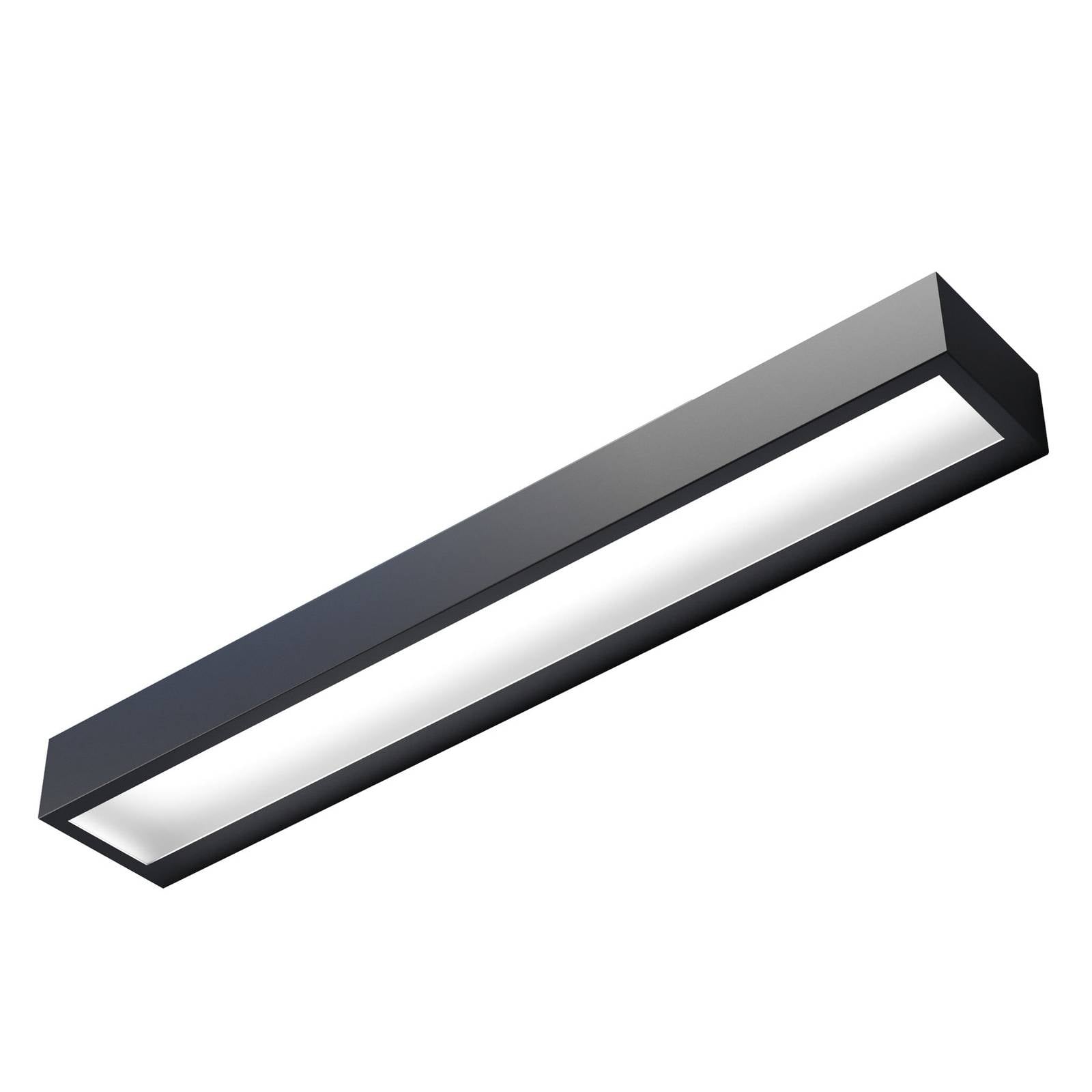 LED-vägglampa Mera, bredd 40 cm, svart, 3000 K