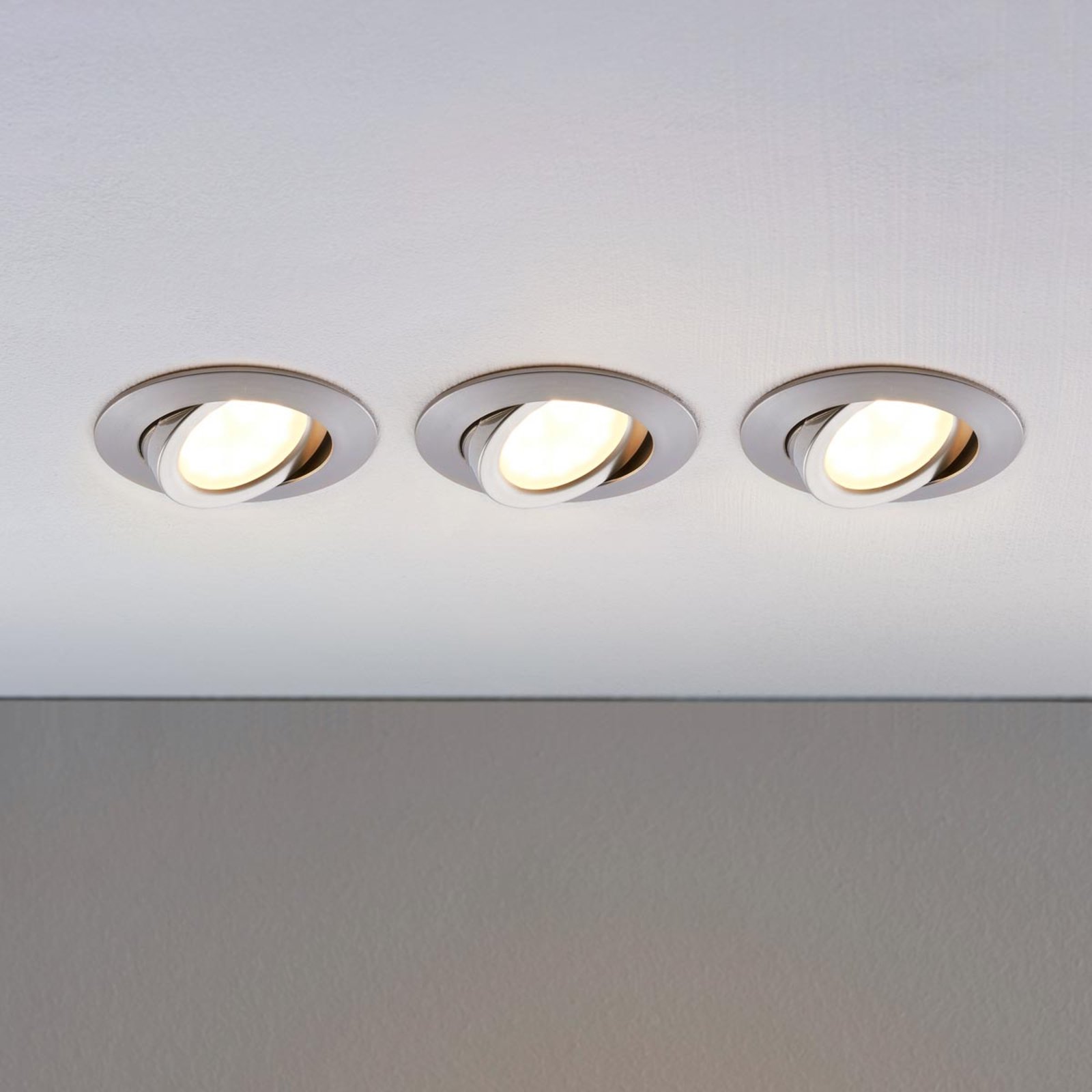 Andrej Round LED Spot a Incasso 3 pcs. Alu - Lindby