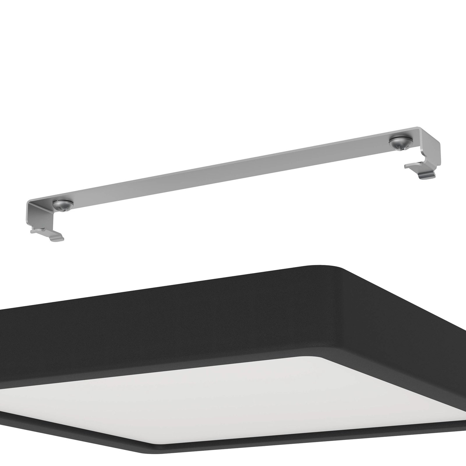 LED-panel för utanpåliggande montering Fueva 5 IP20 830 svart 21x21cm