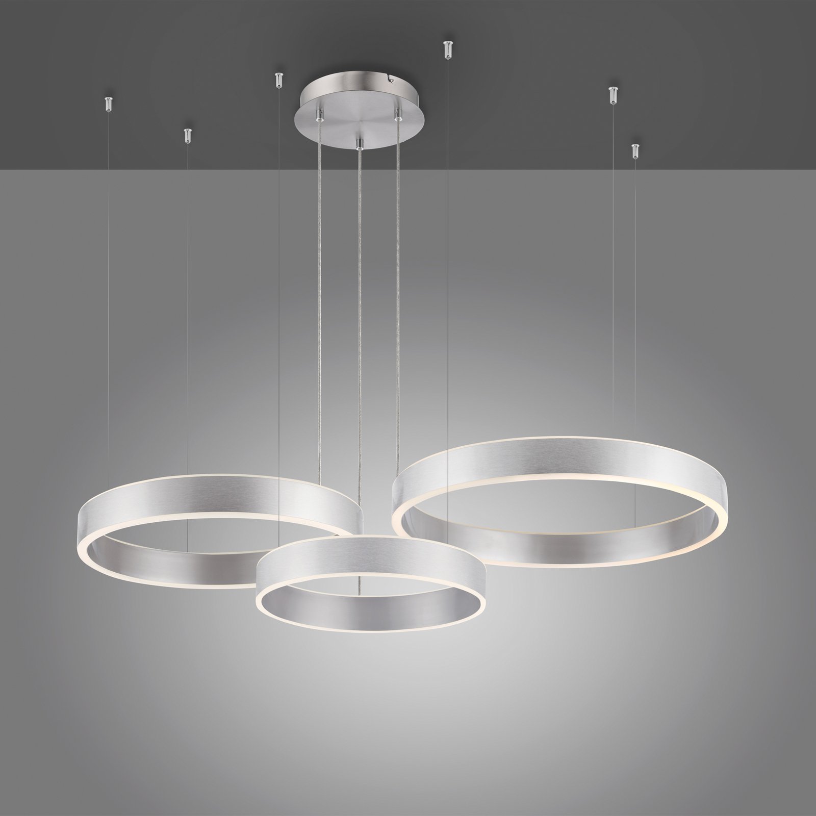 Paul Neuhaus Sculli LED pendant light, silver