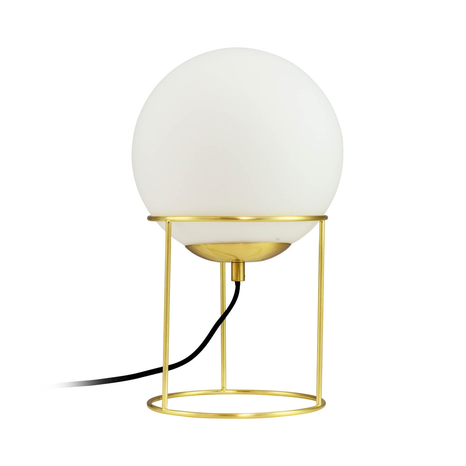 Dyberg Larsen Lampe de table Madrid, opale/laiton, 34 cm