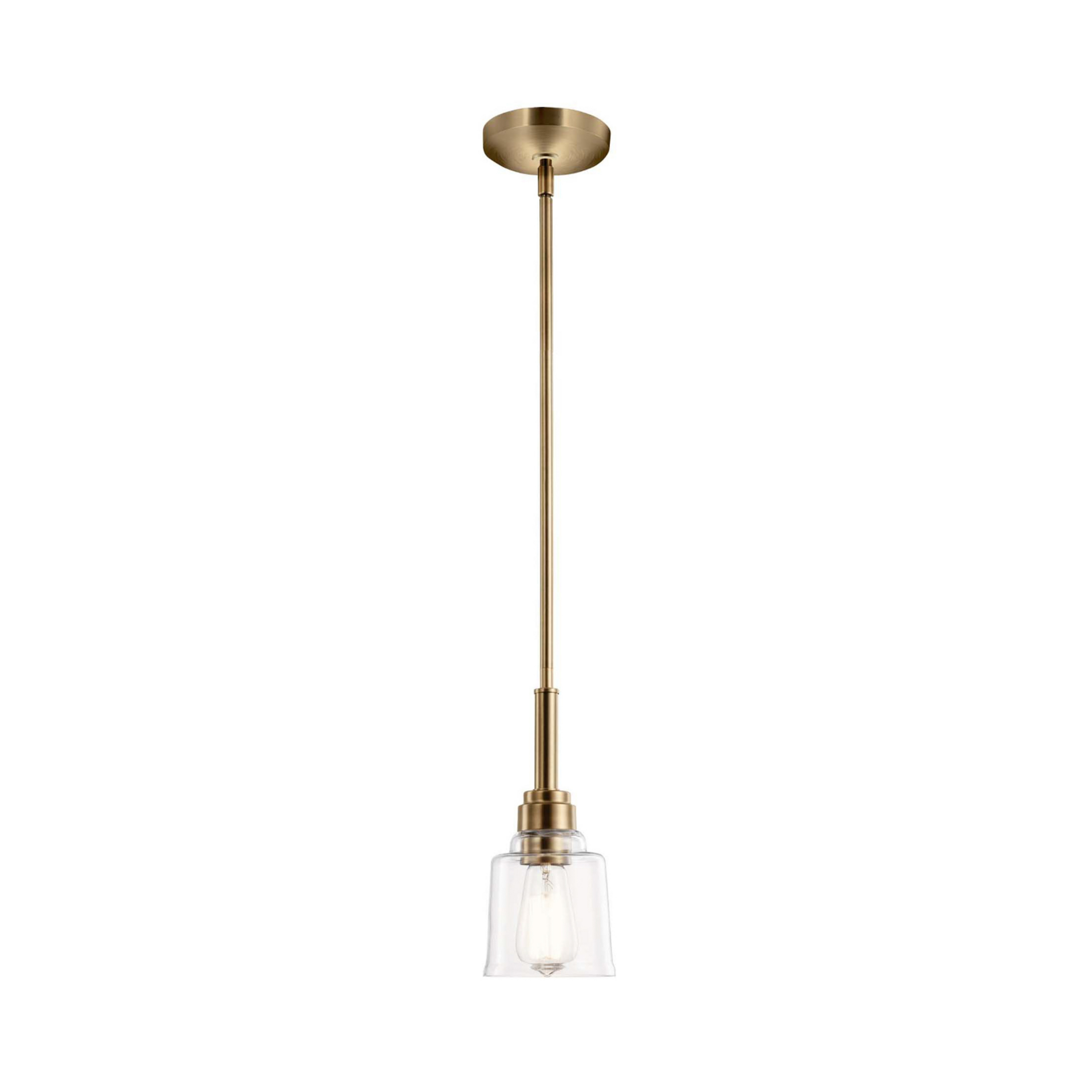 Lampada a sospensione Aivian, a 1 luce, in ottone anticato