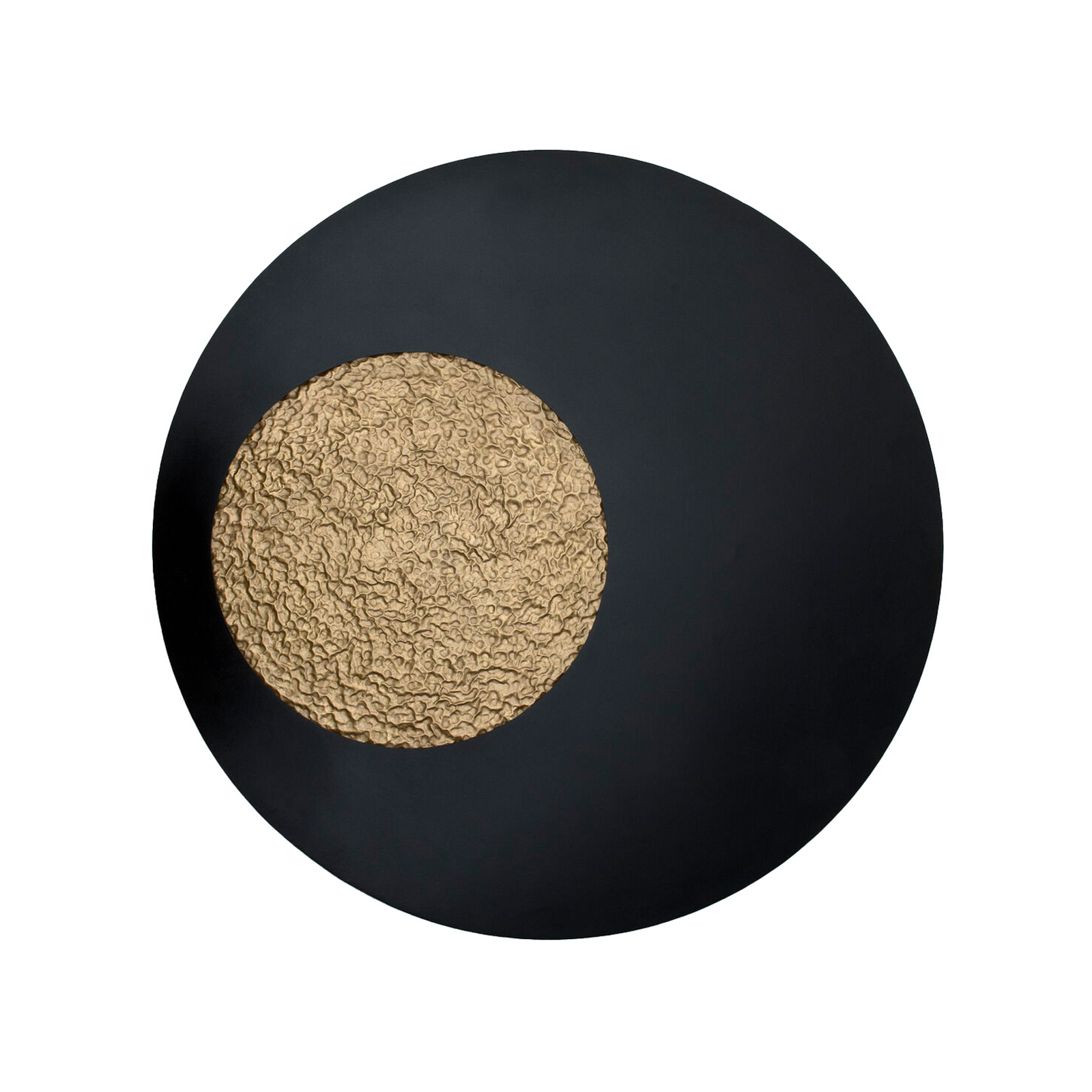 LED-Wandleuchte LUNA GIGANTE XL, schwarz/gold, Ø 100 cm, dim