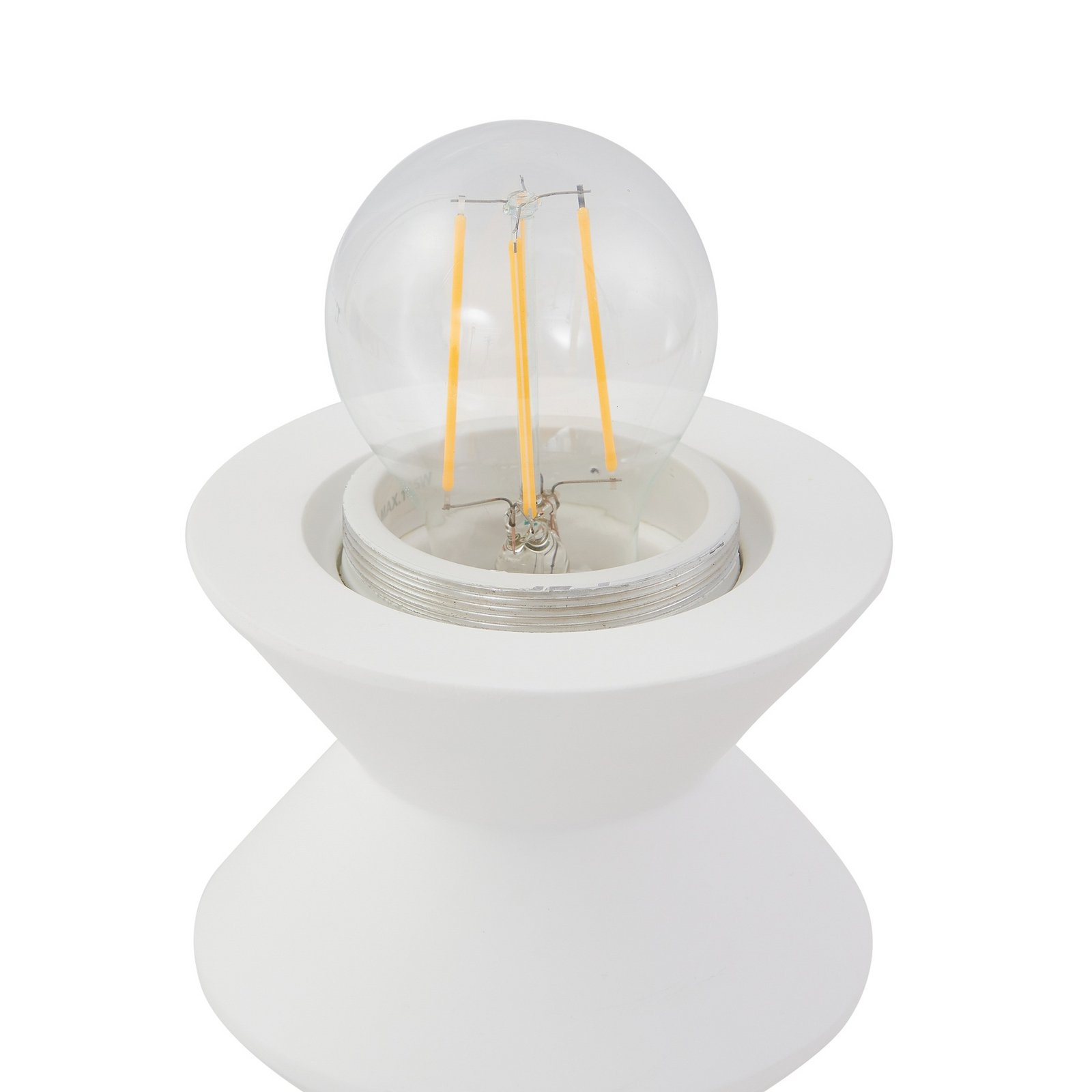 Nielson stolová lampa výška tienidlo na lampu 9 cm biela sadra - Lindby