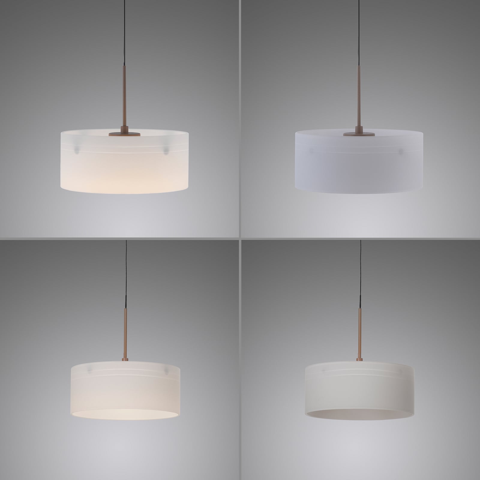 LED pakabinamas šviestuvas „MARIKA“, smėlio spalvos/baltas, skersmuo 20 cm,