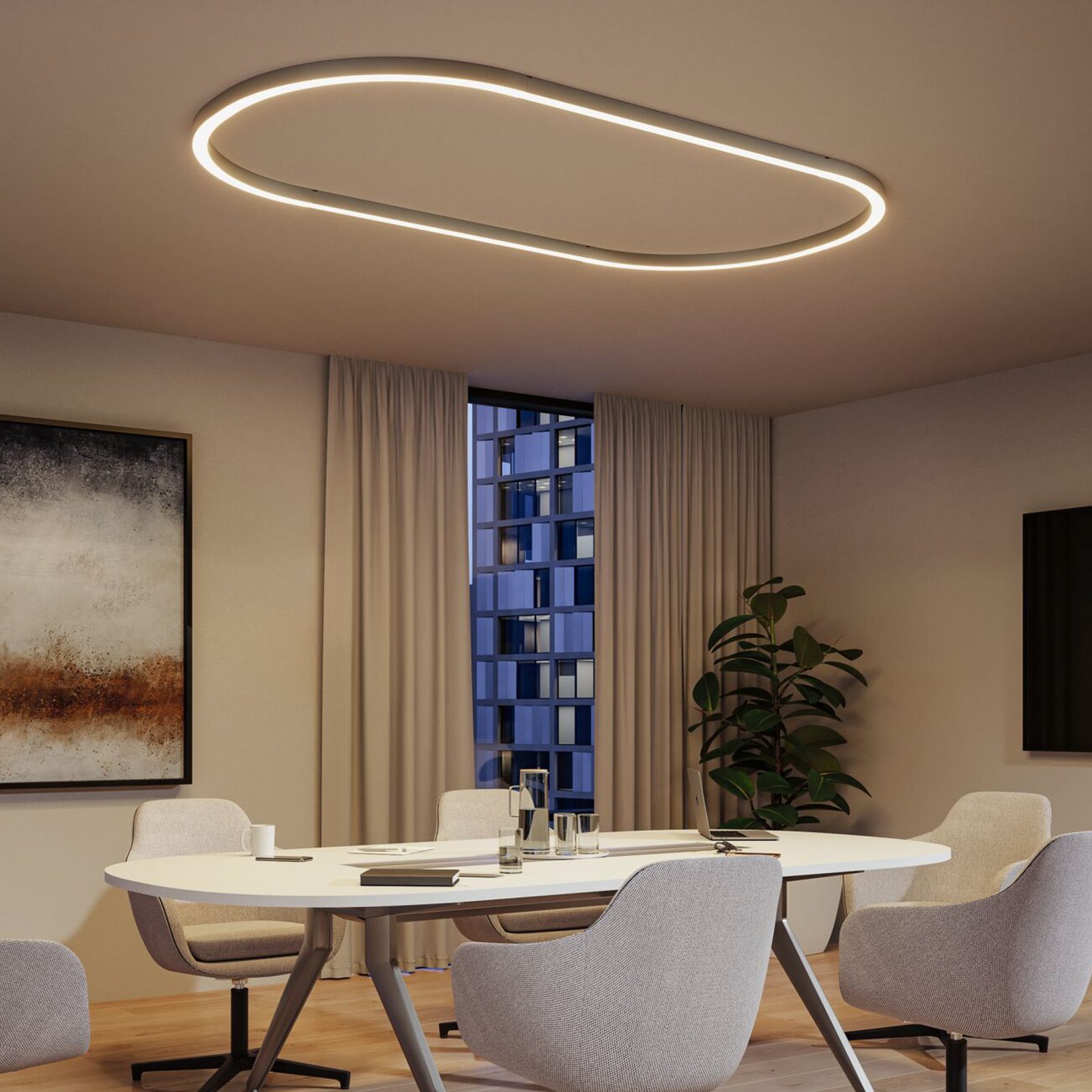 Barra luminosa a LED Paulmann Linion, cromata, curva a 90°, 3.000 K