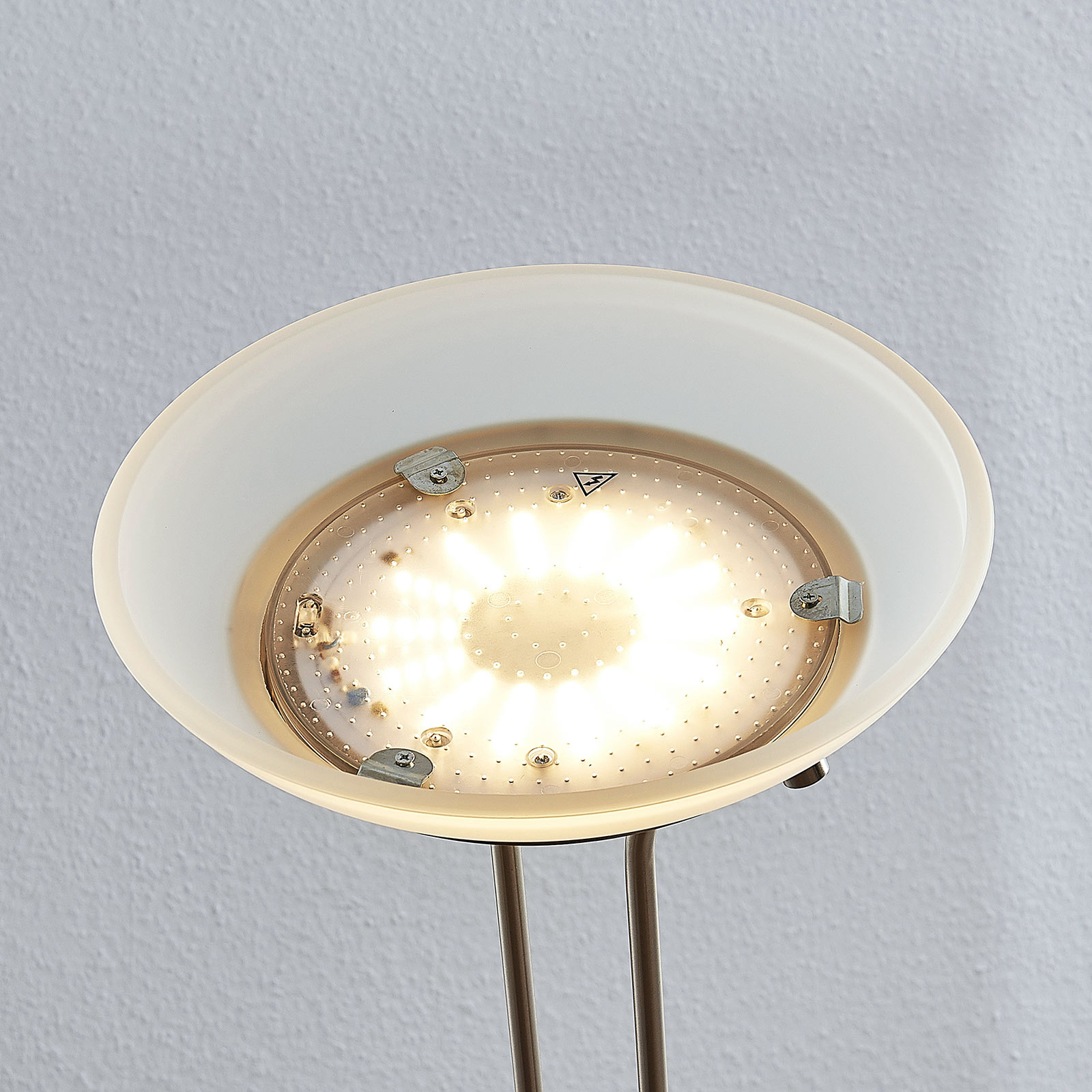 LED Deckenfluter Dimitra m. Leselampe, nickel LED Deckenfluter Dimitra m. Leselampe, nickel
