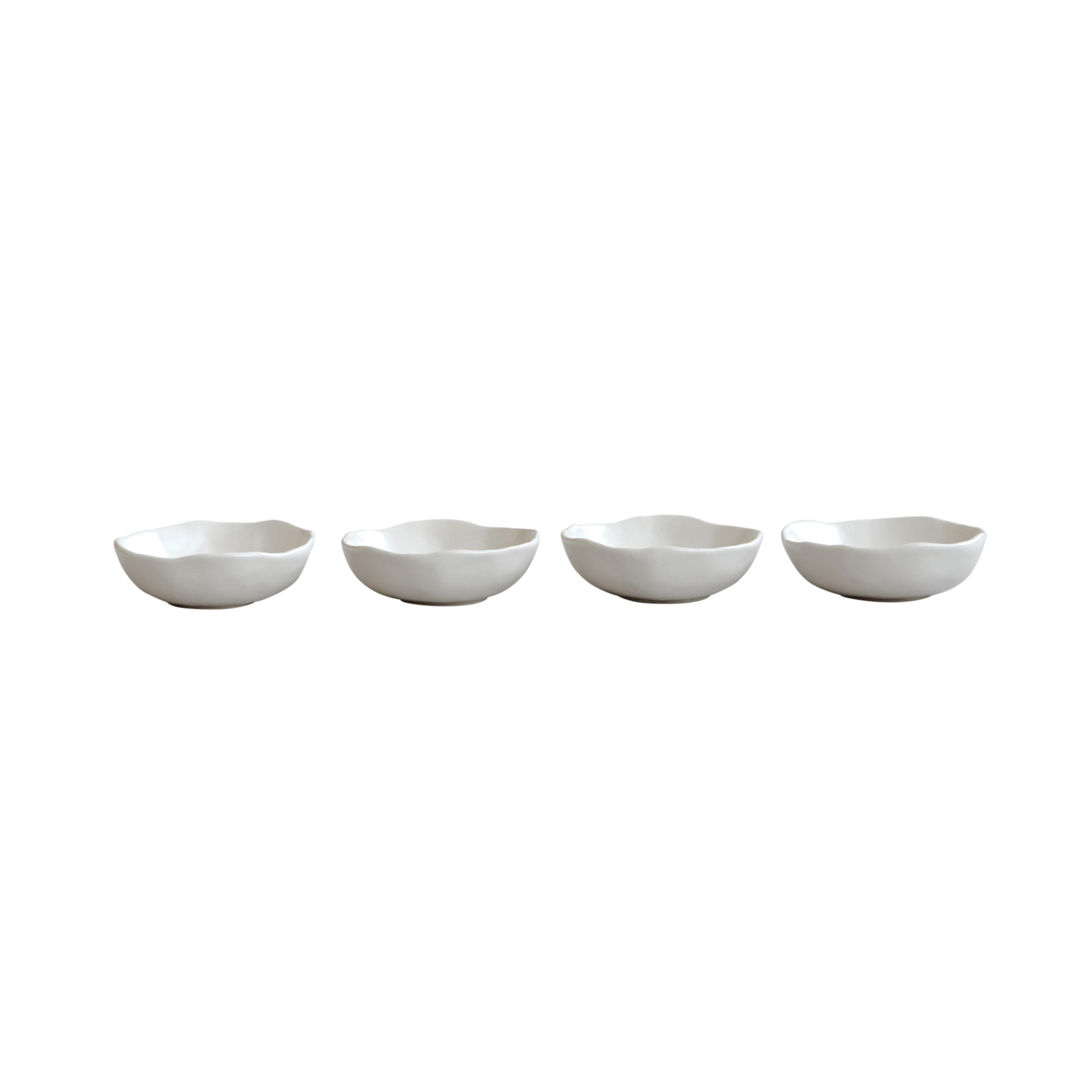 Native Schüssel, Höhe 3 cm, 4er-Set, weiß - 101 Copenhagen