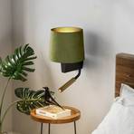 Chillin vägglampa med läslampa, grön/guld