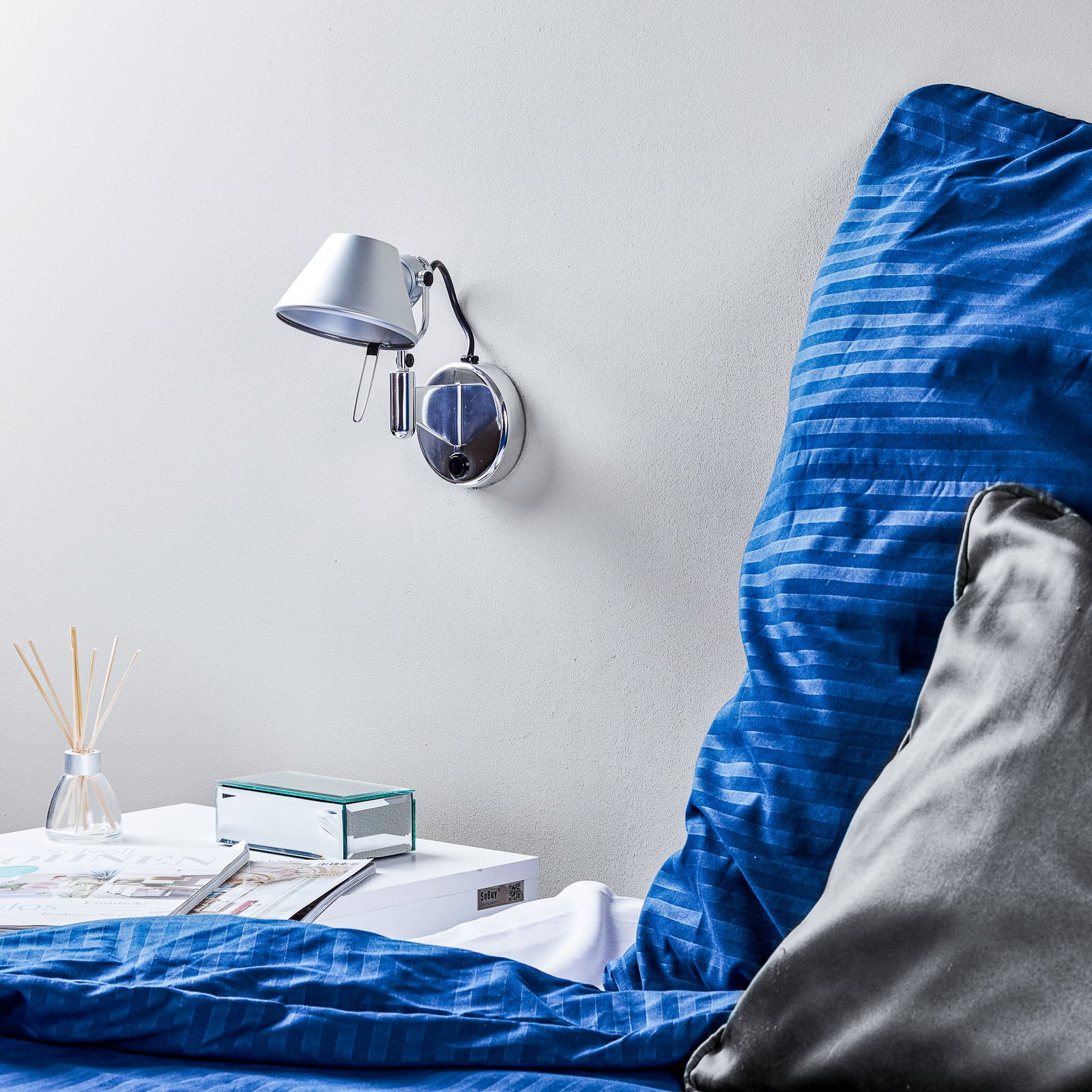 Tolomeo Micro Faretto LED-Wandlampe, 2.700K, grau - Artemide