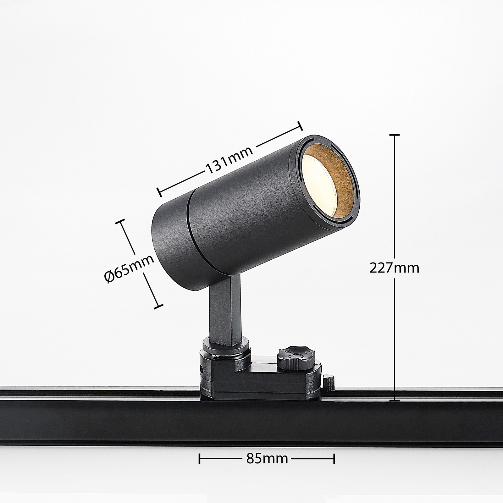 Arcchio Cady faretto a binario LED a 3 fasi nero