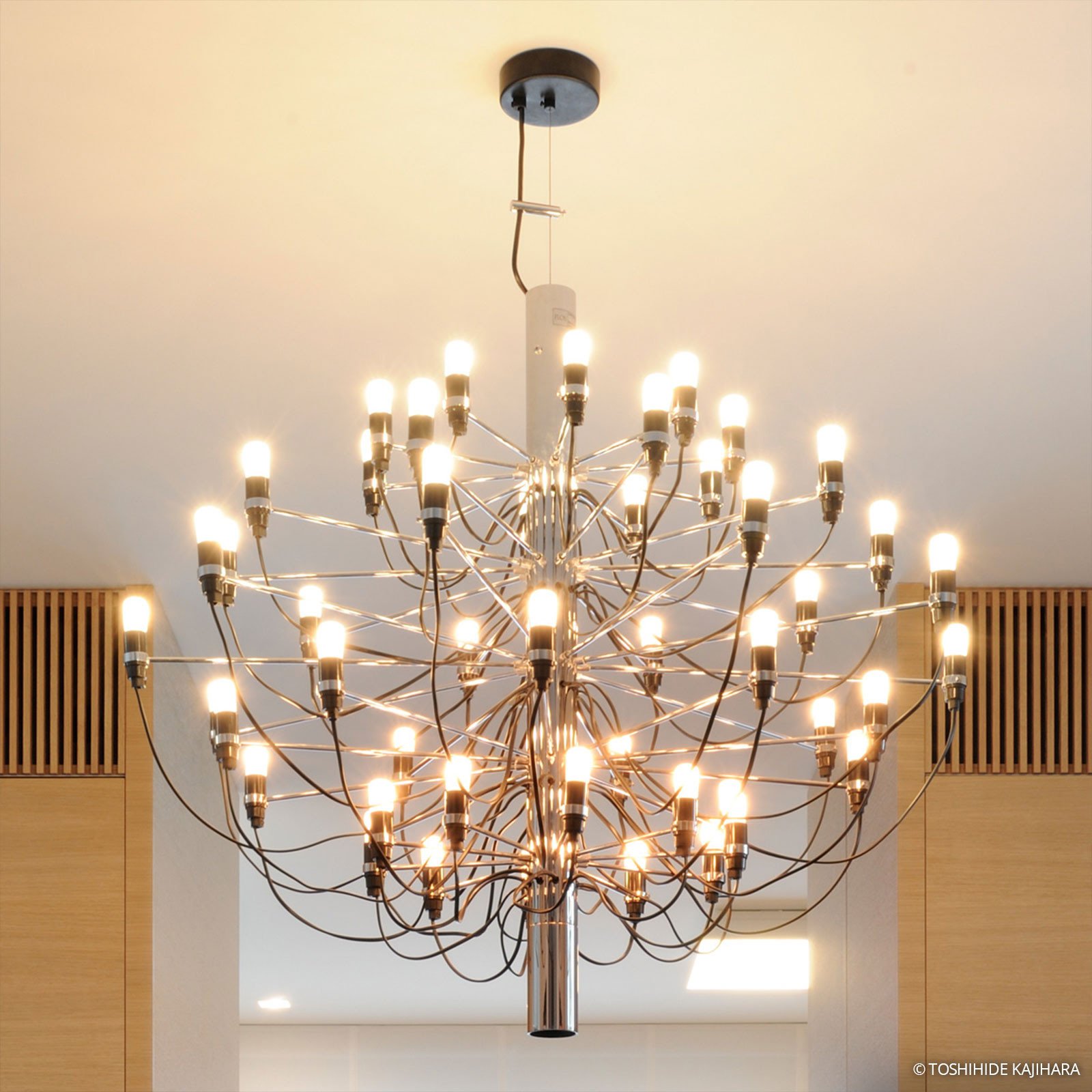 FLOS 2097/30 Candelabru 30-lumini crom mat - Camera de zi / sufragerie - design - Metal