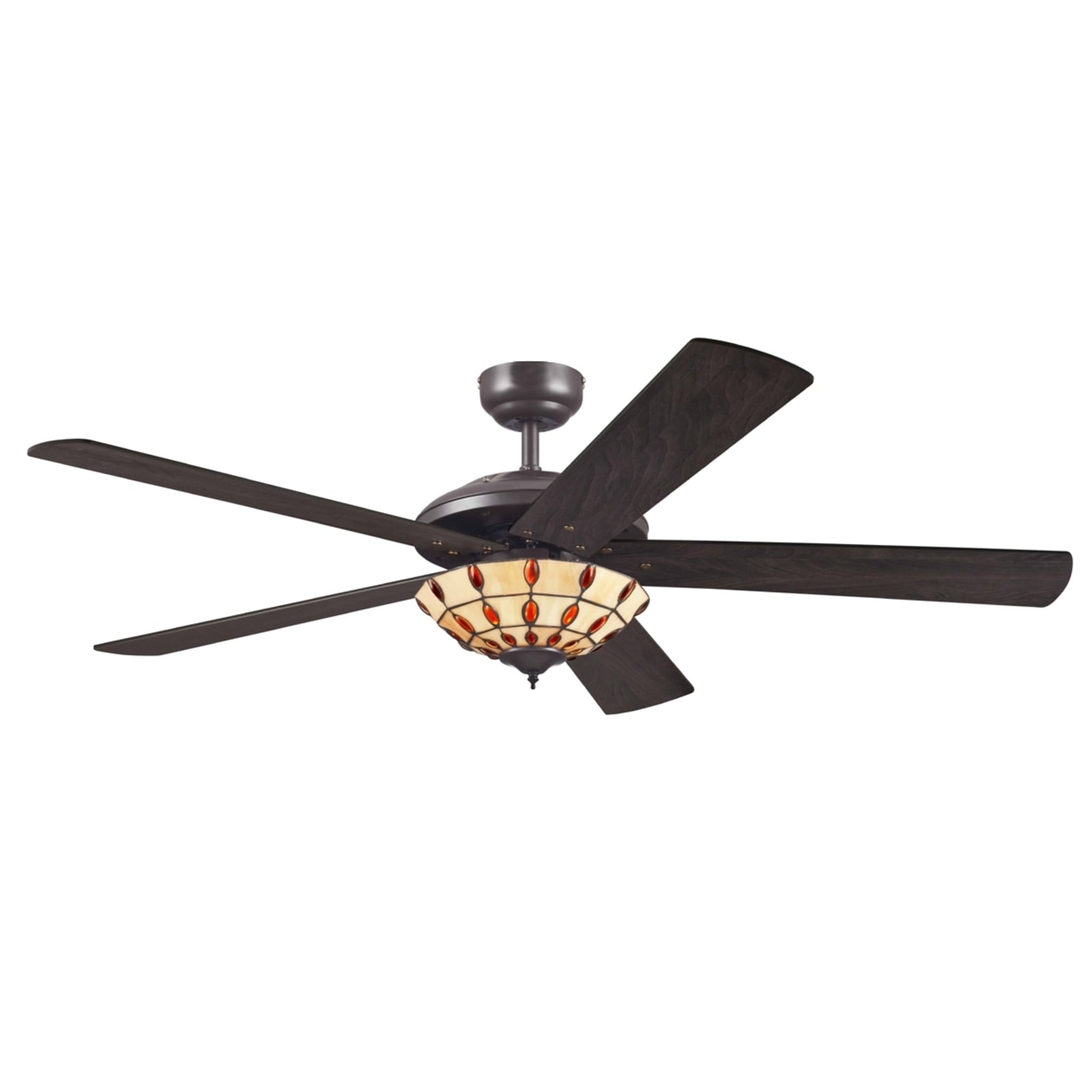 Ventilateur de plafond Comet T avec luminaire Tiffany - Westinghouse Ventilateur de plafond Comet T avec luminaire Tiffany - Westinghouse