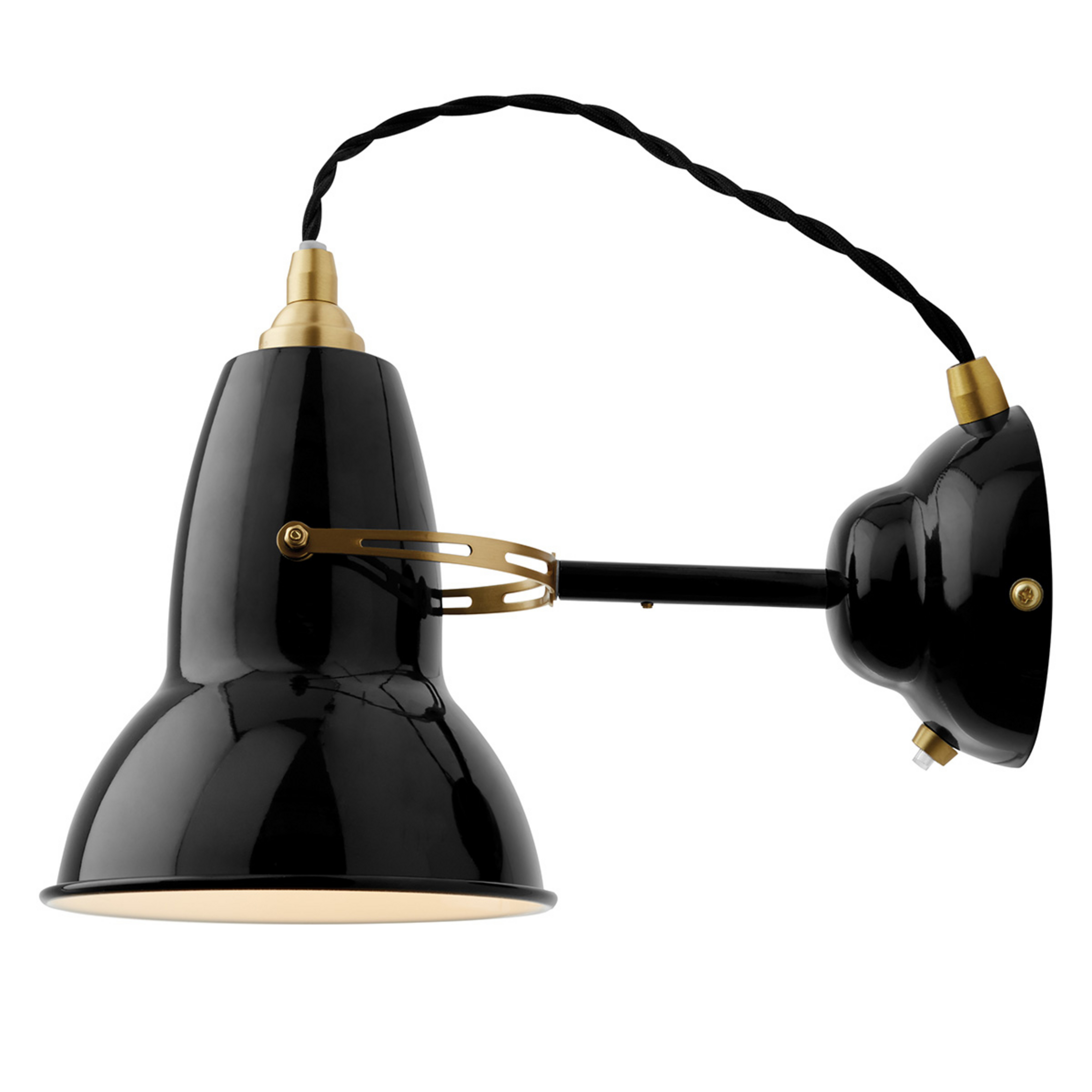 Original 1227 Brass Wandleuchte Jet Black - Anglepoise